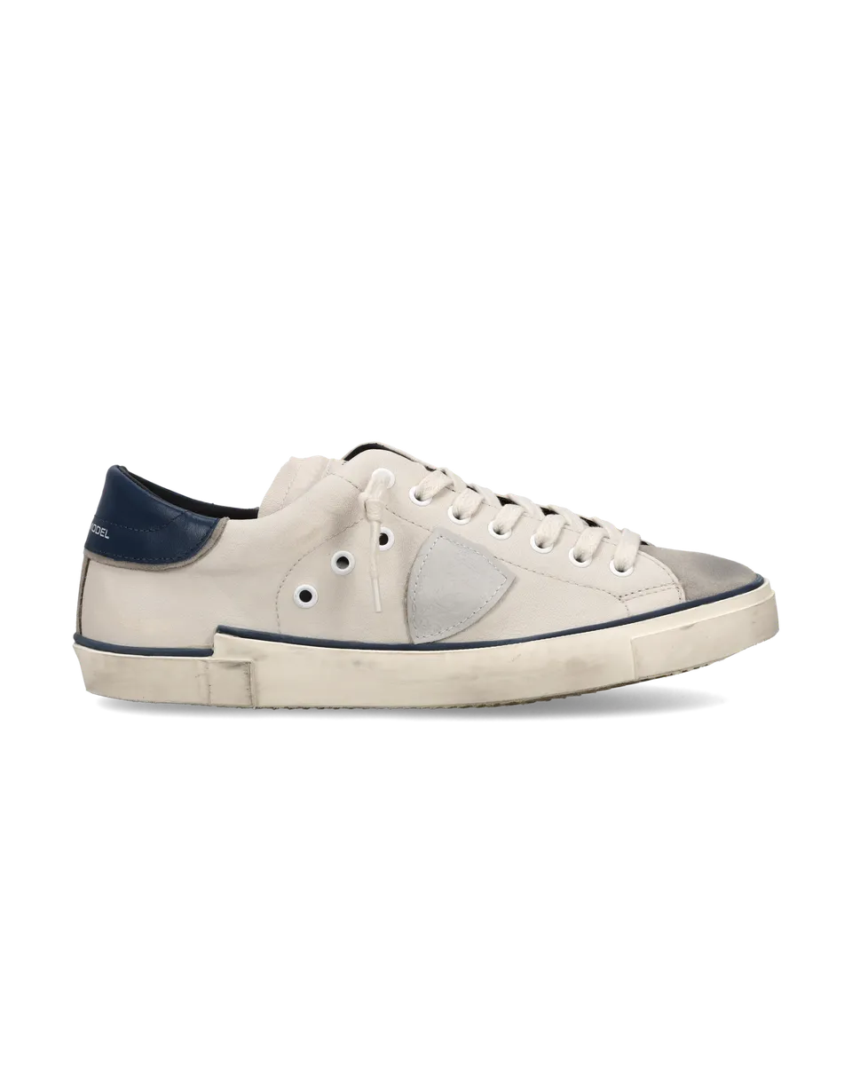 philippe-model-prsx-herren-sneaker-milch-ozeanblau image 1