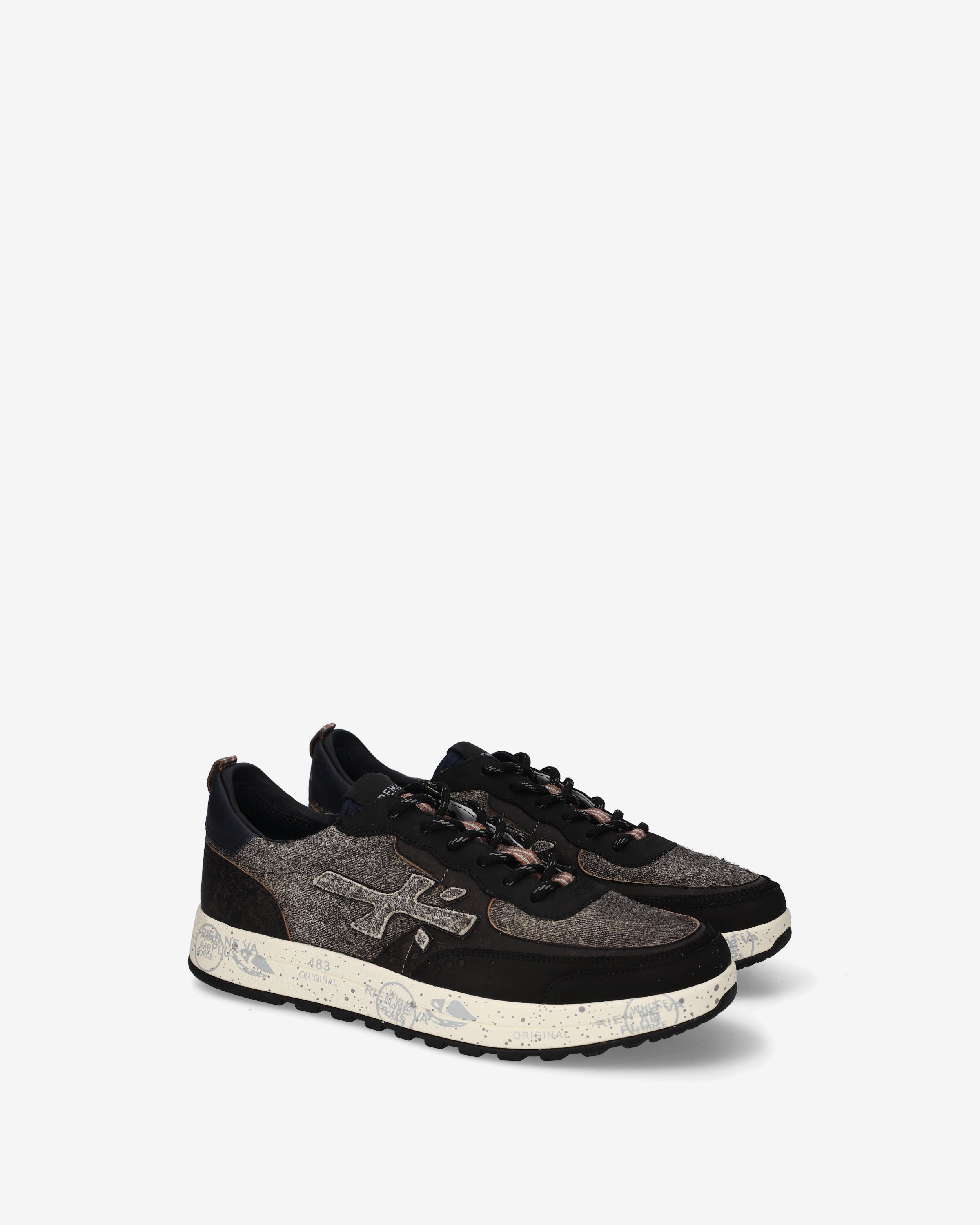 premiata-nous-8464-sneaker-schwarz-grau-m-lange image 2