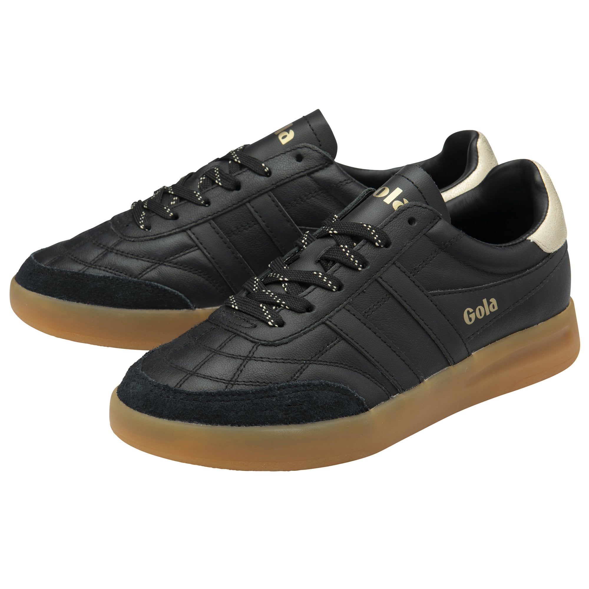 gola-stadia-leather-damen-sneaker-schwarz-gold image 3