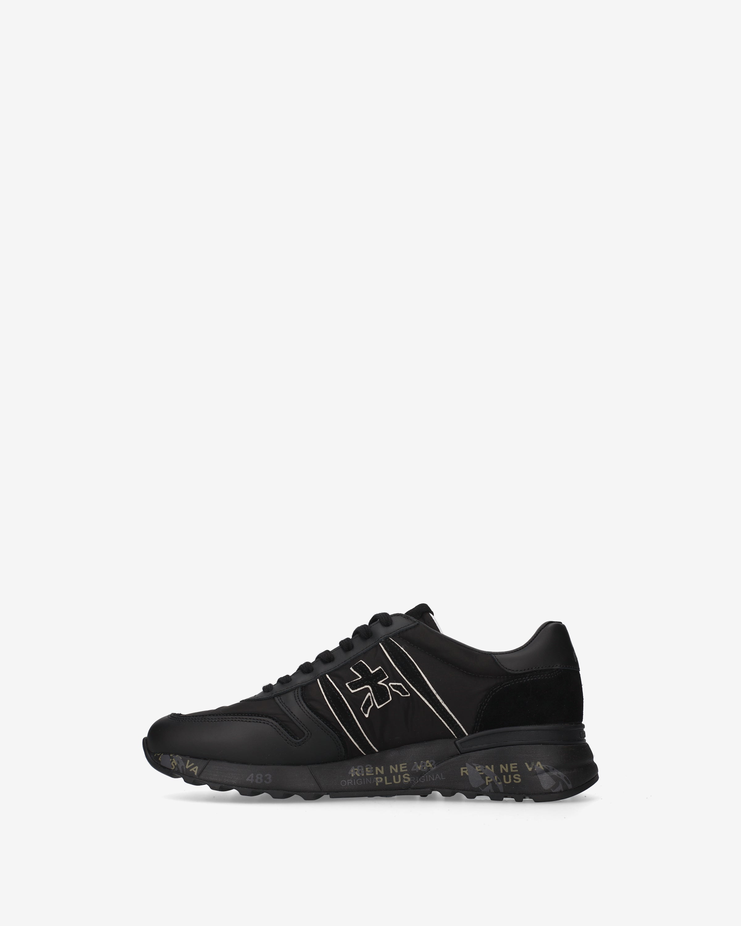 premiata-lander-8655-sneaker-schwarz-aus-leder-und-technical-stoff image 3