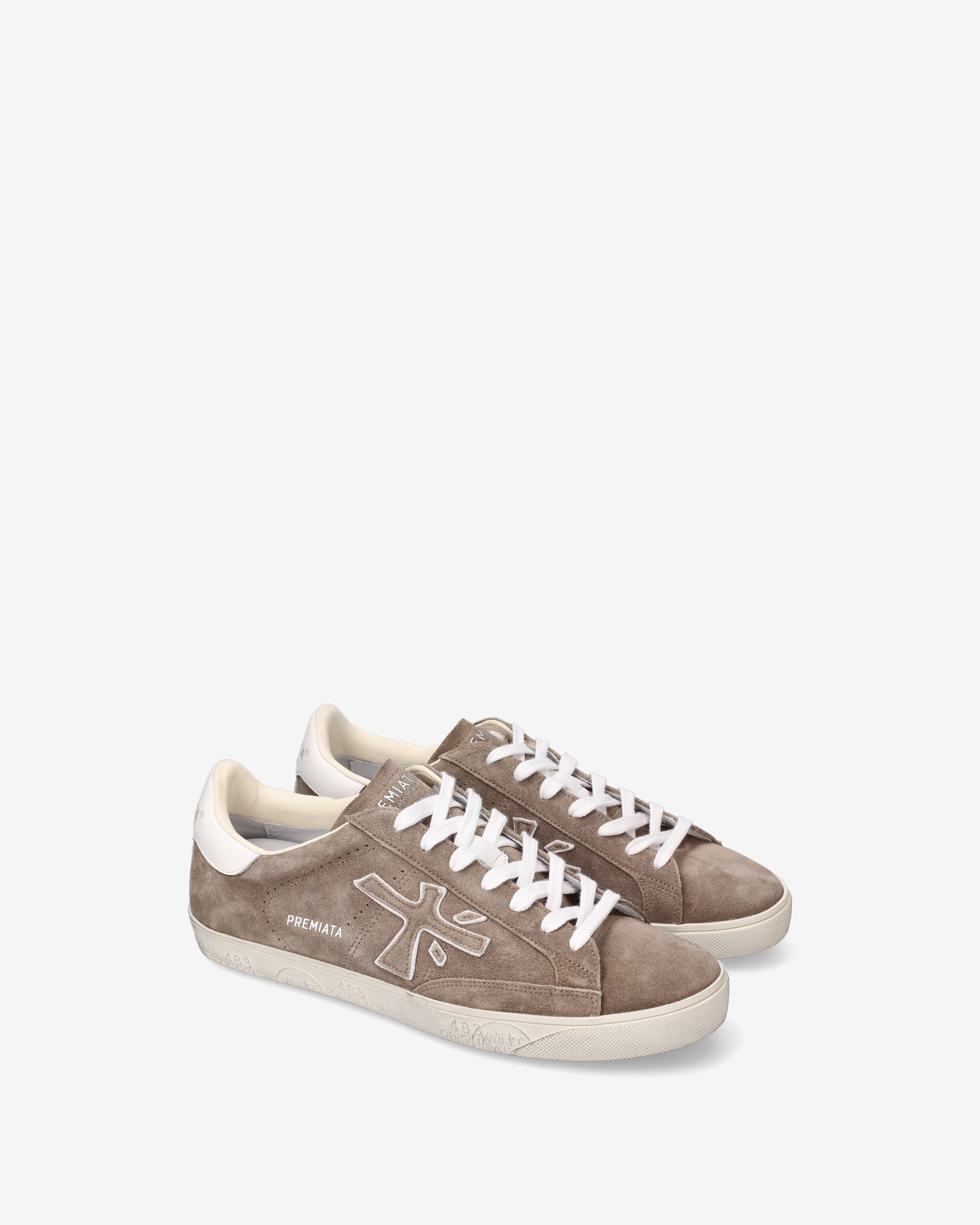 premiata-steven-6221-sneaker-beige-suede-mit-stickerei image 2