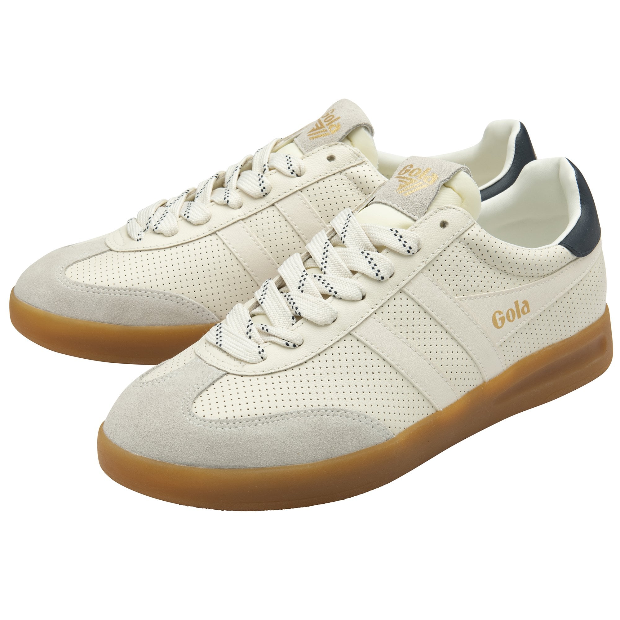 gola-cyclone-leather-76-herren-sneaker-cremewei-marineblau image 3