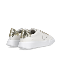 philippe-model-temple-sneaker-damen-wei-gold-glitzer-ferse image 2