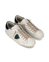 philippe-model-prsx-herren-sneaker-milch-blau-veloursleder image 4