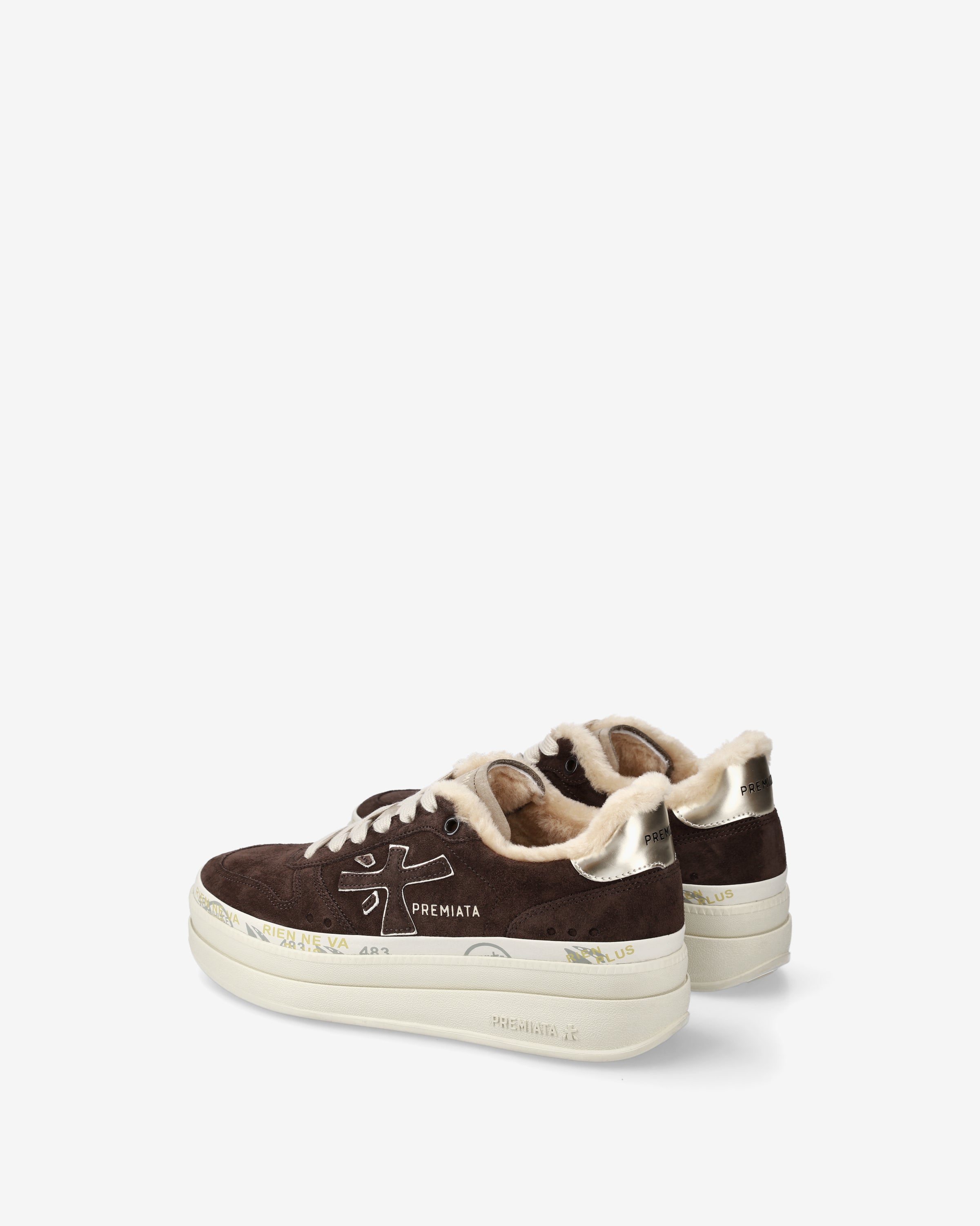 premiata-micol-7894m-damen-sneaker-suede-braun-mit-plateau-5-cm image 5