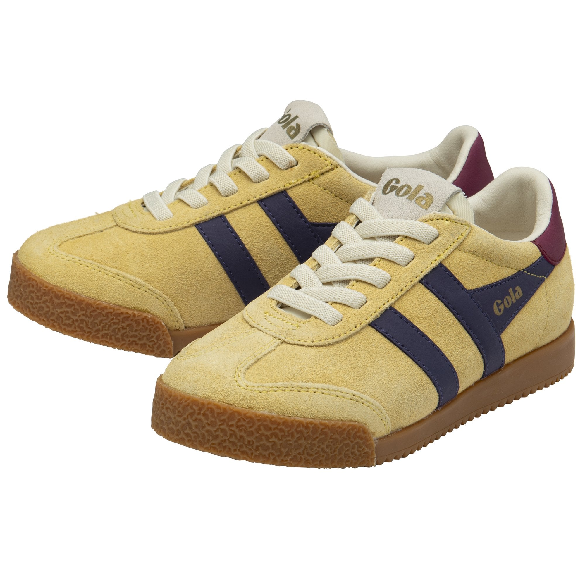 gola-elan-sneaker-f-r-kinder-pollengelb-wildleder-pink image 3