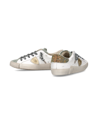 philippe-model-prsx-sneaker-damen-wei-hellblau-gold-mit-glitzer-fersenkappe image 4