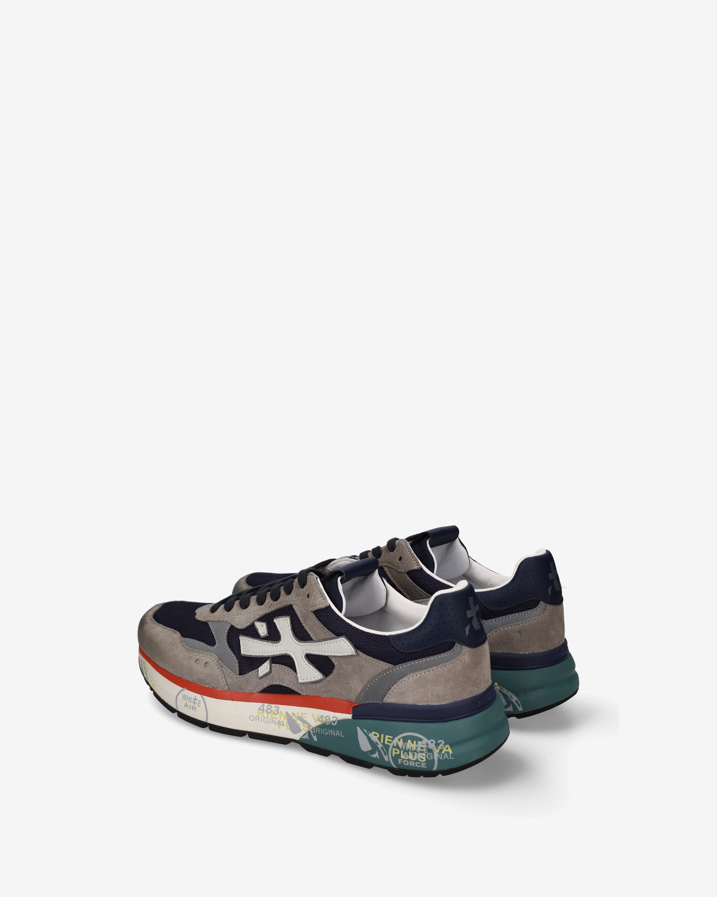 premiata-mick-0-1-8450-sneaker-navy-grau-suede-mesh-3-cm-sohle image 5