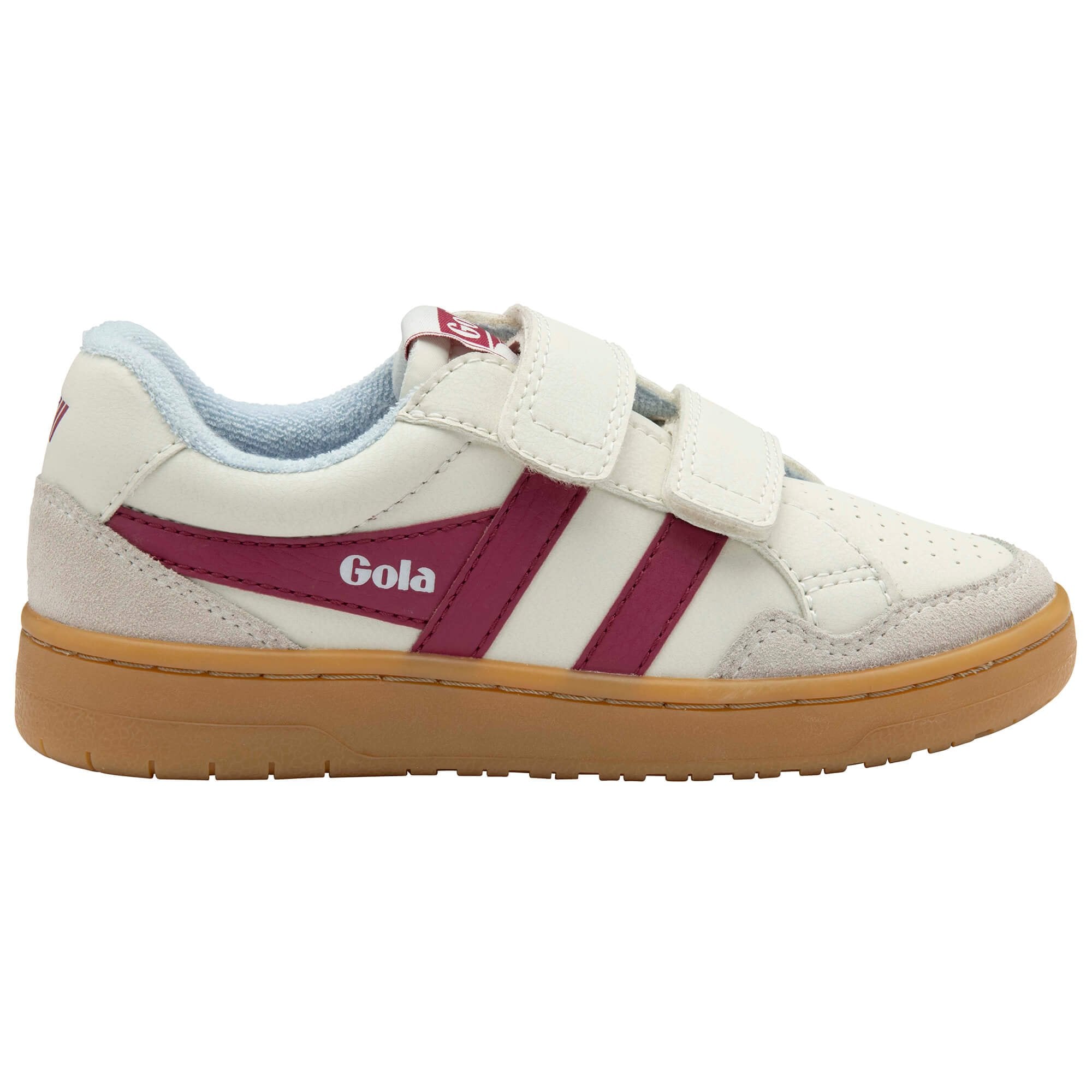 gola-eagle-strap-turnschuhe-f-r-kinder-cremewei-kirschrot-hellblau image 1
