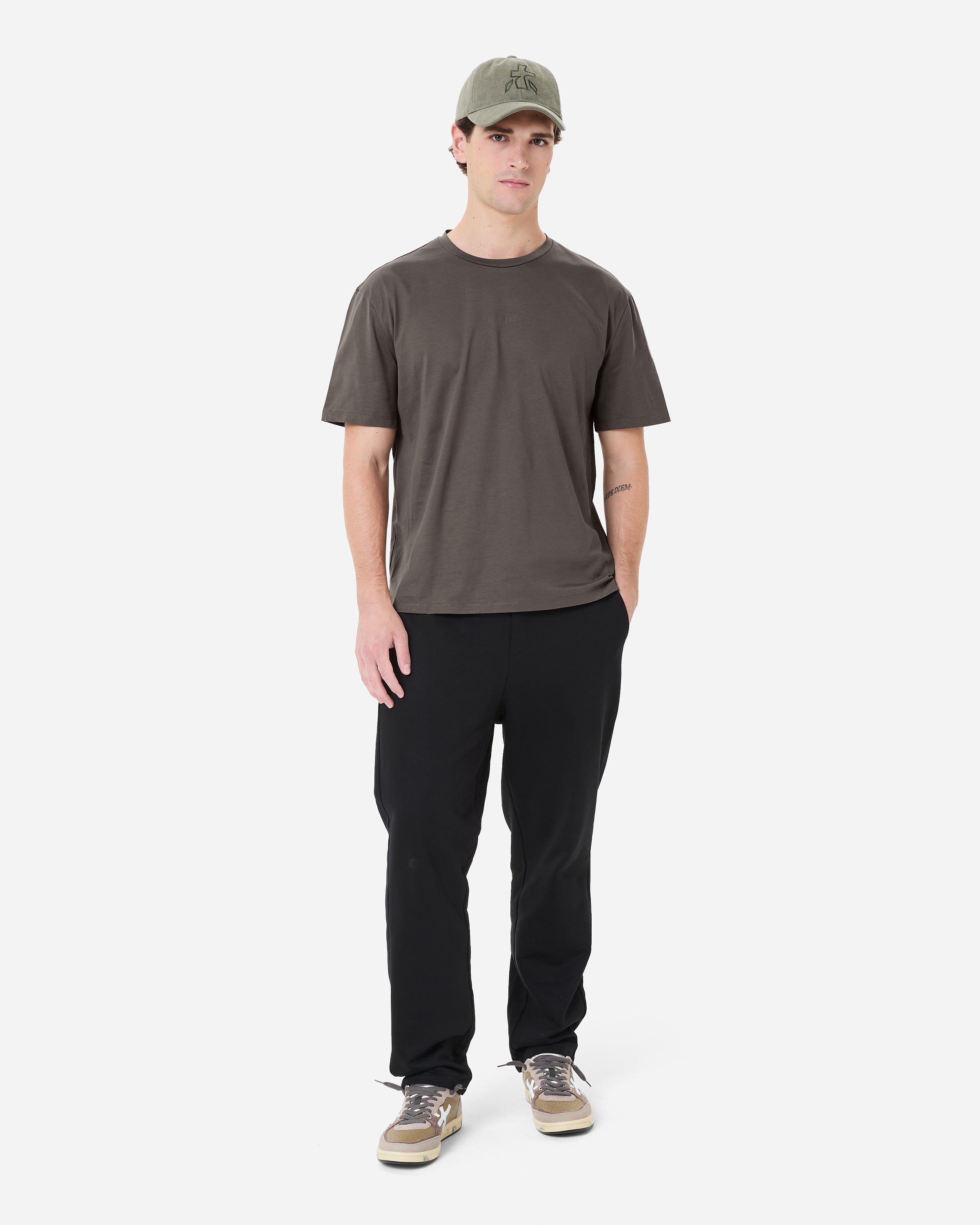 premiata-t-shirt-logo-essential-mud-herren-baumwolle image 7