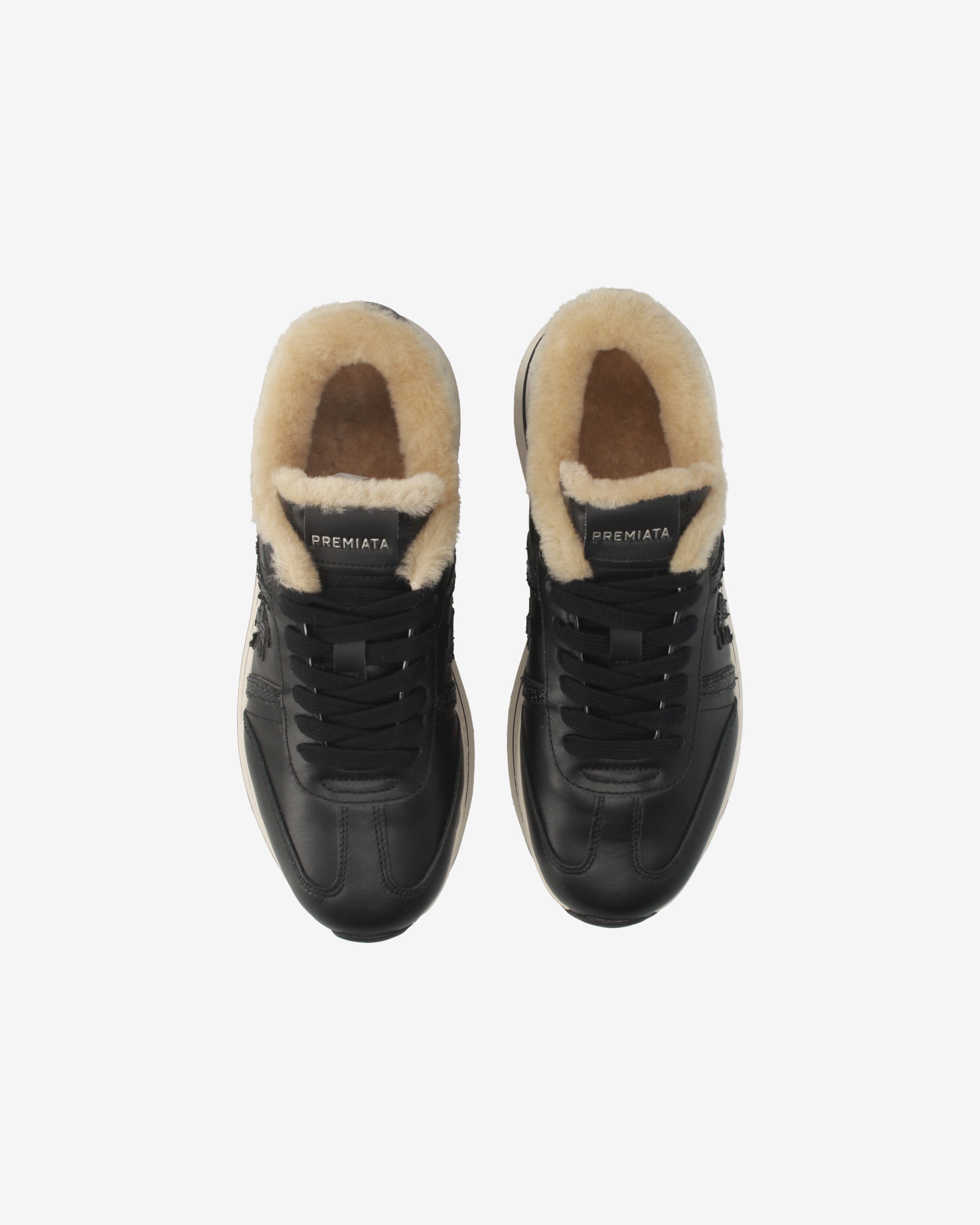 premiata-bethcoin-8503m-damen-sneaker-leder-schwarz-mit-shearling image 6