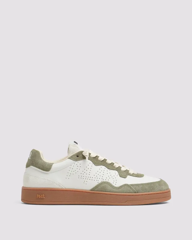 p448-vert-white-olive-herren-skate-sneaker-wei-gr-n image 1