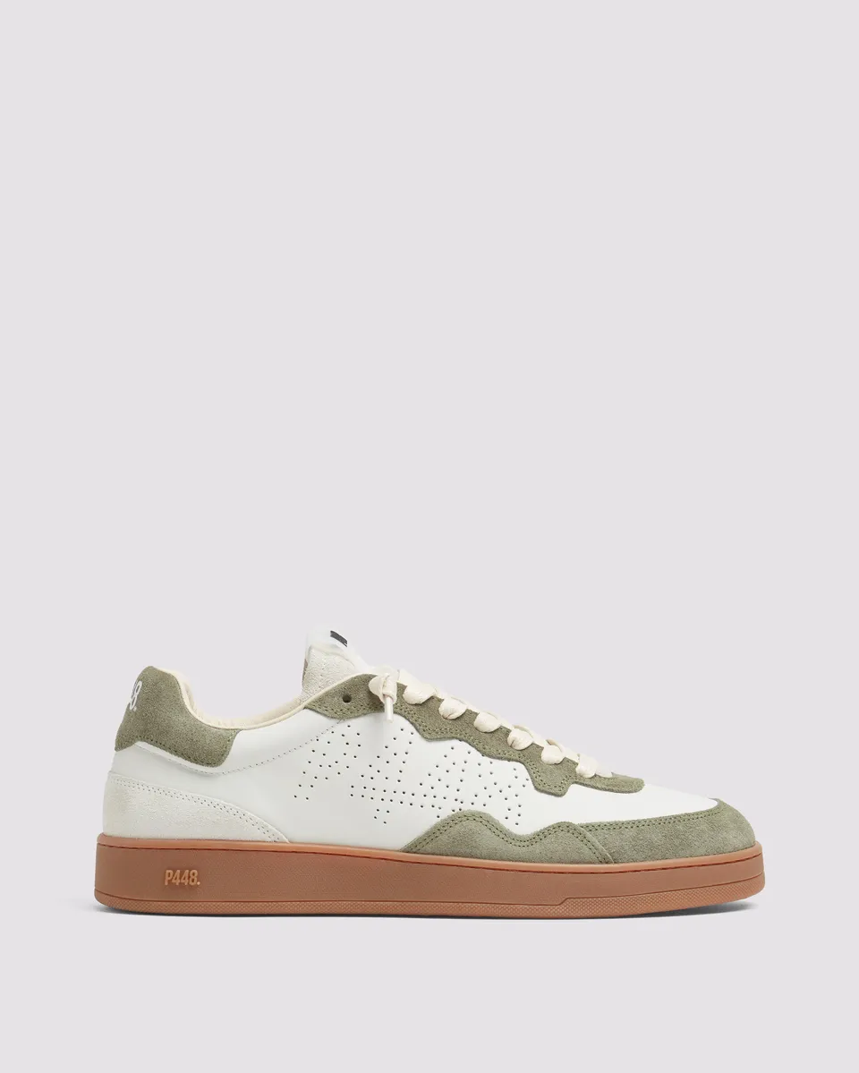 p448-vert-white-olive-herren-skate-sneaker-wei-gr-n image 1