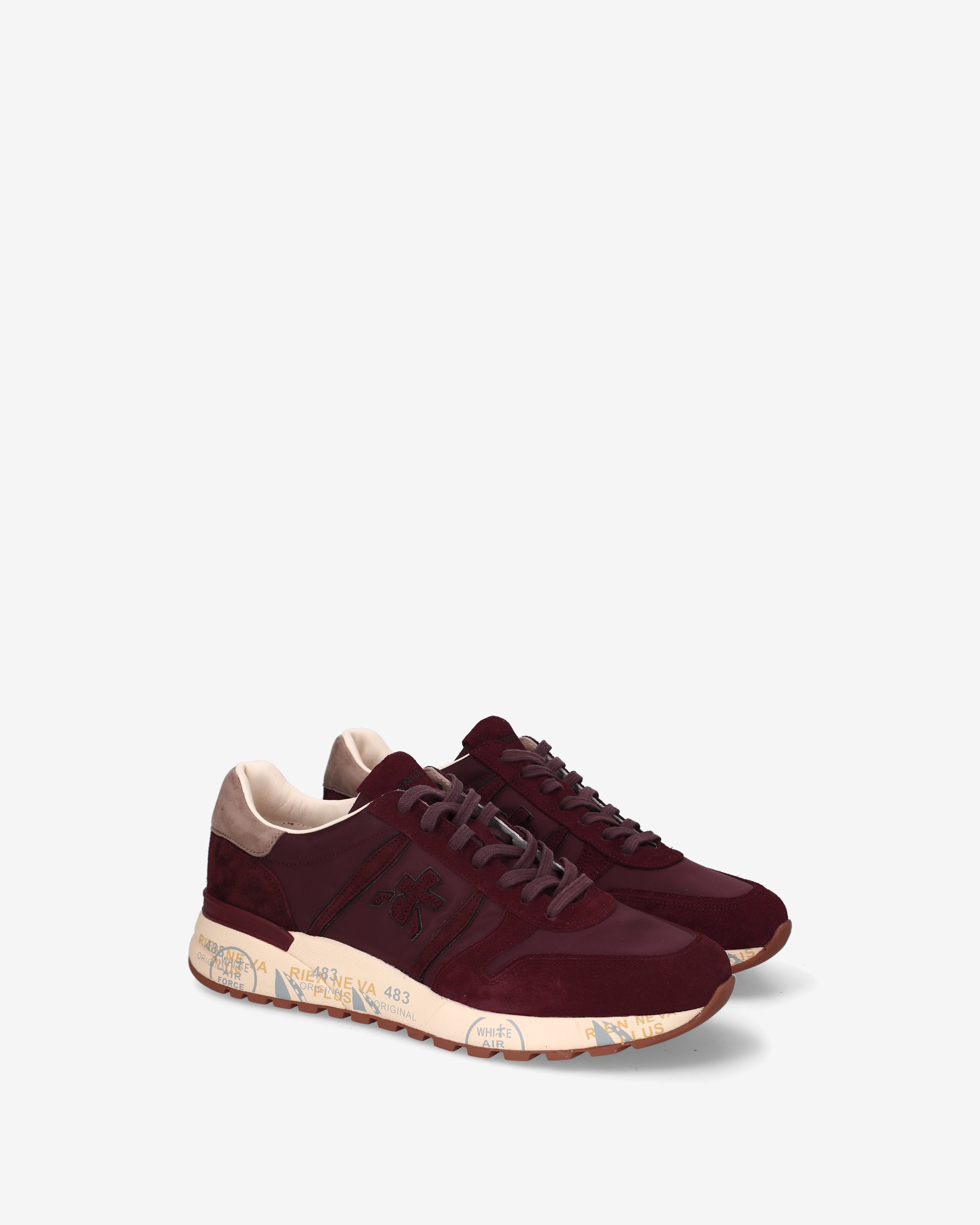 premiata-lander-8411-sneaker-bordeaux-nylon-herren image 2