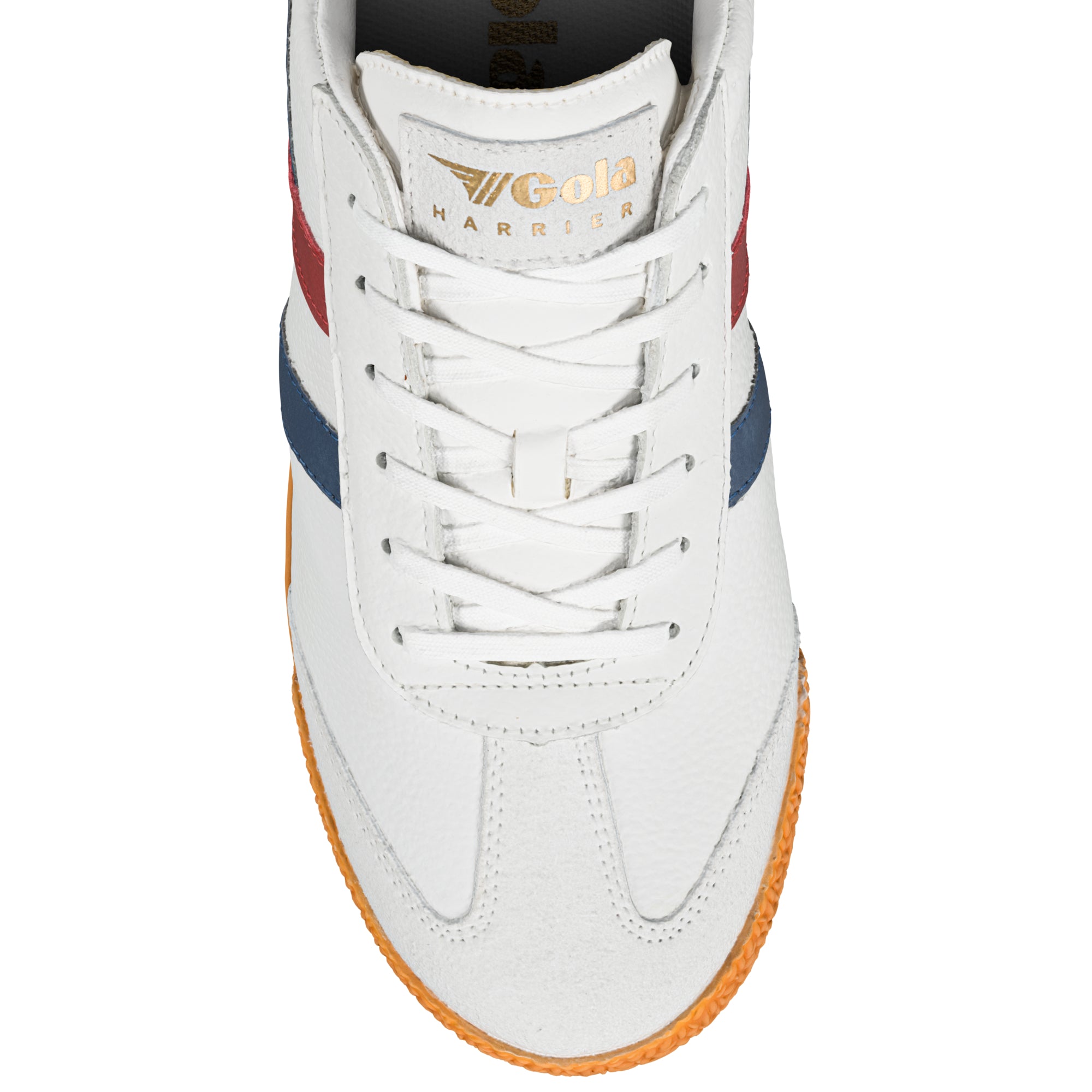 gola-harrier-herren-sneaker-aus-leder-flaggschiff-klassiker-in-wei-marineblau-ro image 4