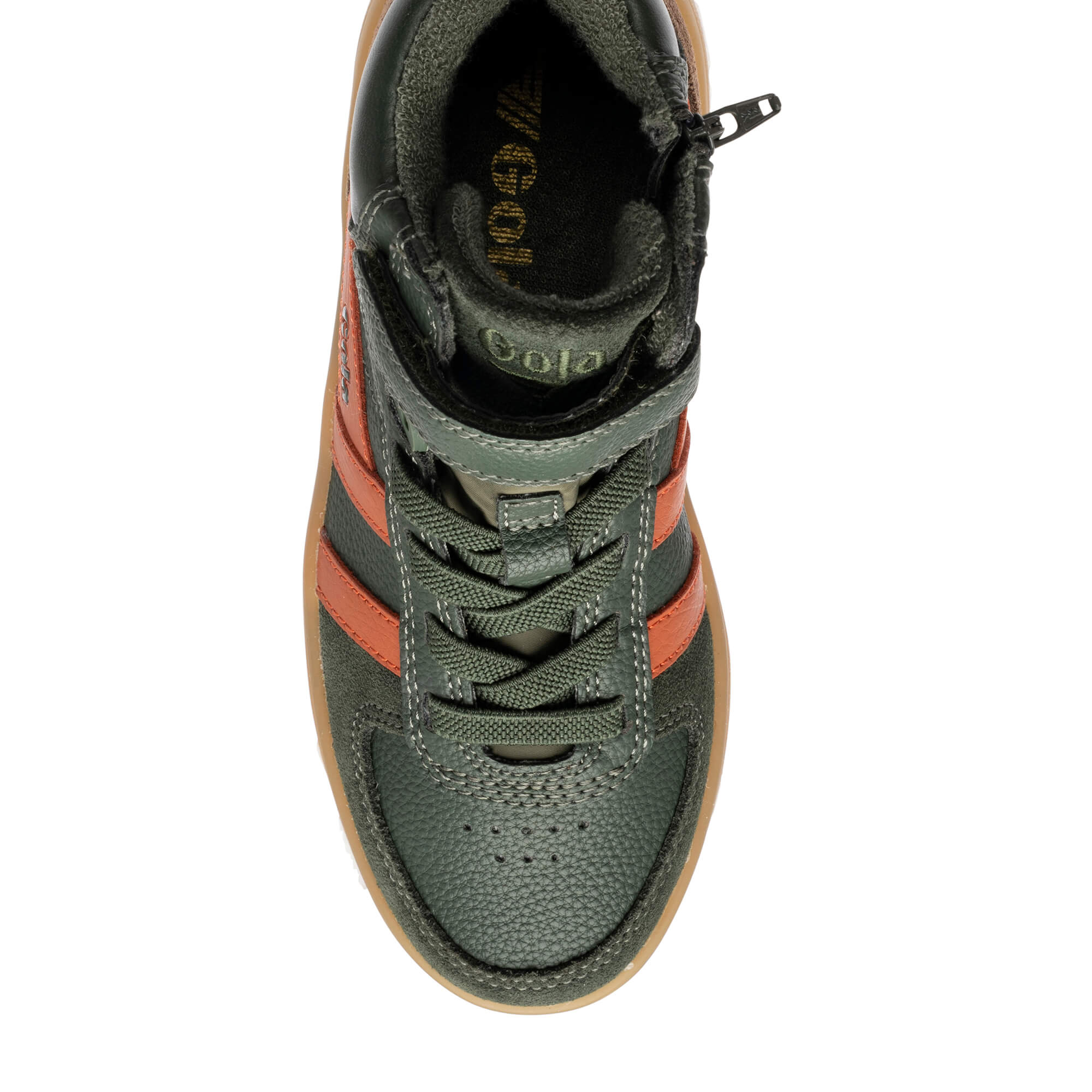 gola-talon-kinder-high-top-sneaker-dunkelkhaki-orange image 5
