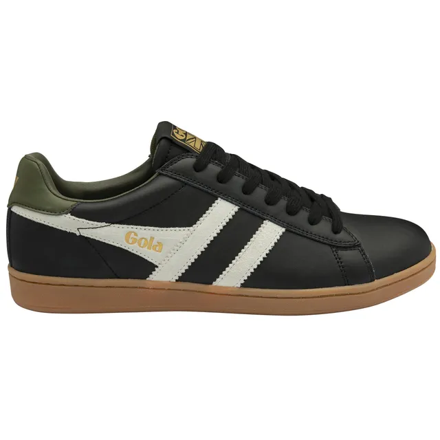 gola-equipe-ii-leder-sneaker-f-r-herren-schwarz-wei-khaki image 1