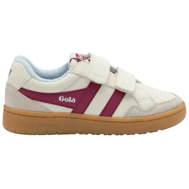gola-eagle-strap-turnschuhe-f-r-kinder-cremewei-kirschrot-hellblau image 1