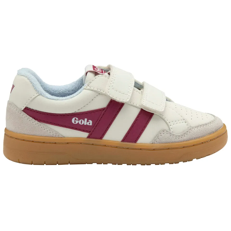 gola-eagle-strap-turnschuhe-f-r-kinder-cremewei-kirschrot-hellblau image 1