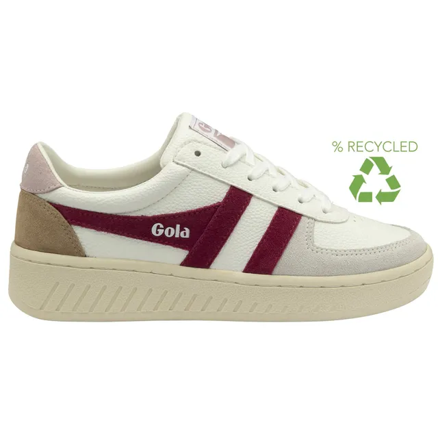 gola-grandslam-trident-sneaker-f-r-damen-in-wei-kirschrot-kreiderosa image 1