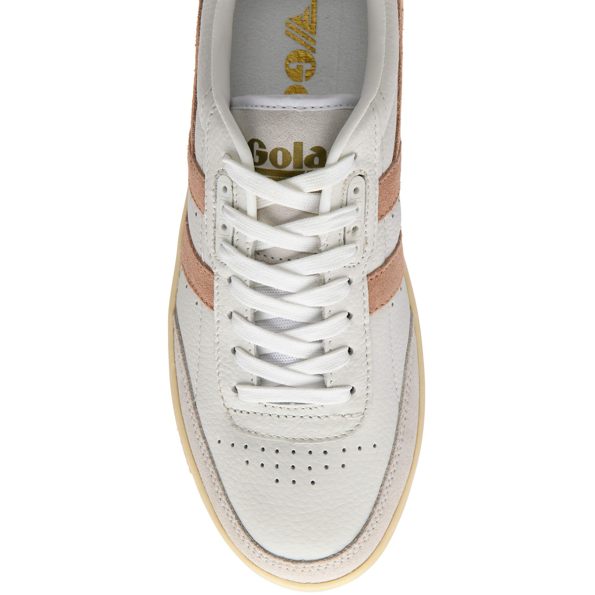 gola-falcon-damen-sneaker-aus-leder-wei-cameo-dunkelbraun image 5