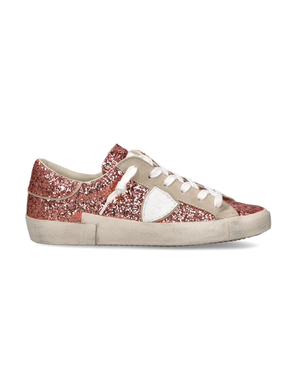 philippe-model-prsx-damen-sneaker-rosa-pailletten image 1