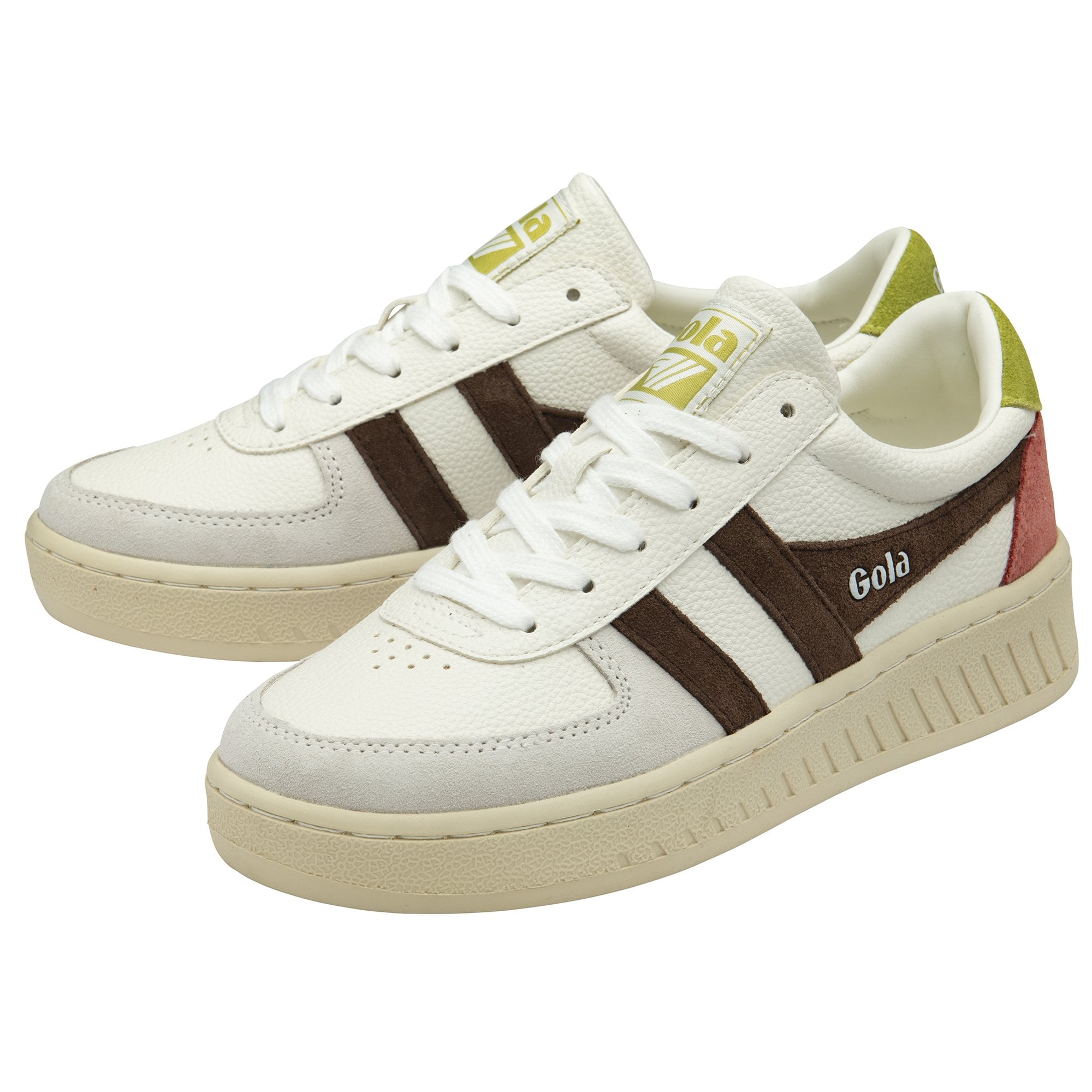 gola-grandslam-trident-damen-sneaker-wei-dunkelbraun-moosgr-n image 3