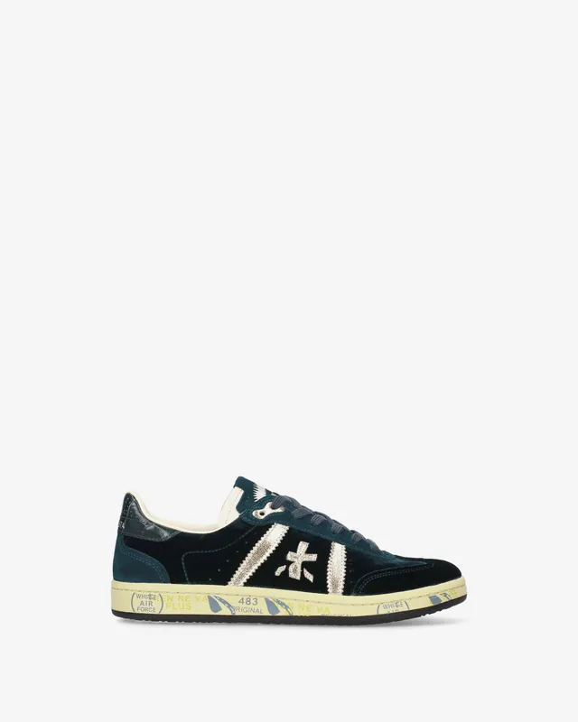 premiata-bonnied-8581-damen-sneaker-navy-velours-suede image 1