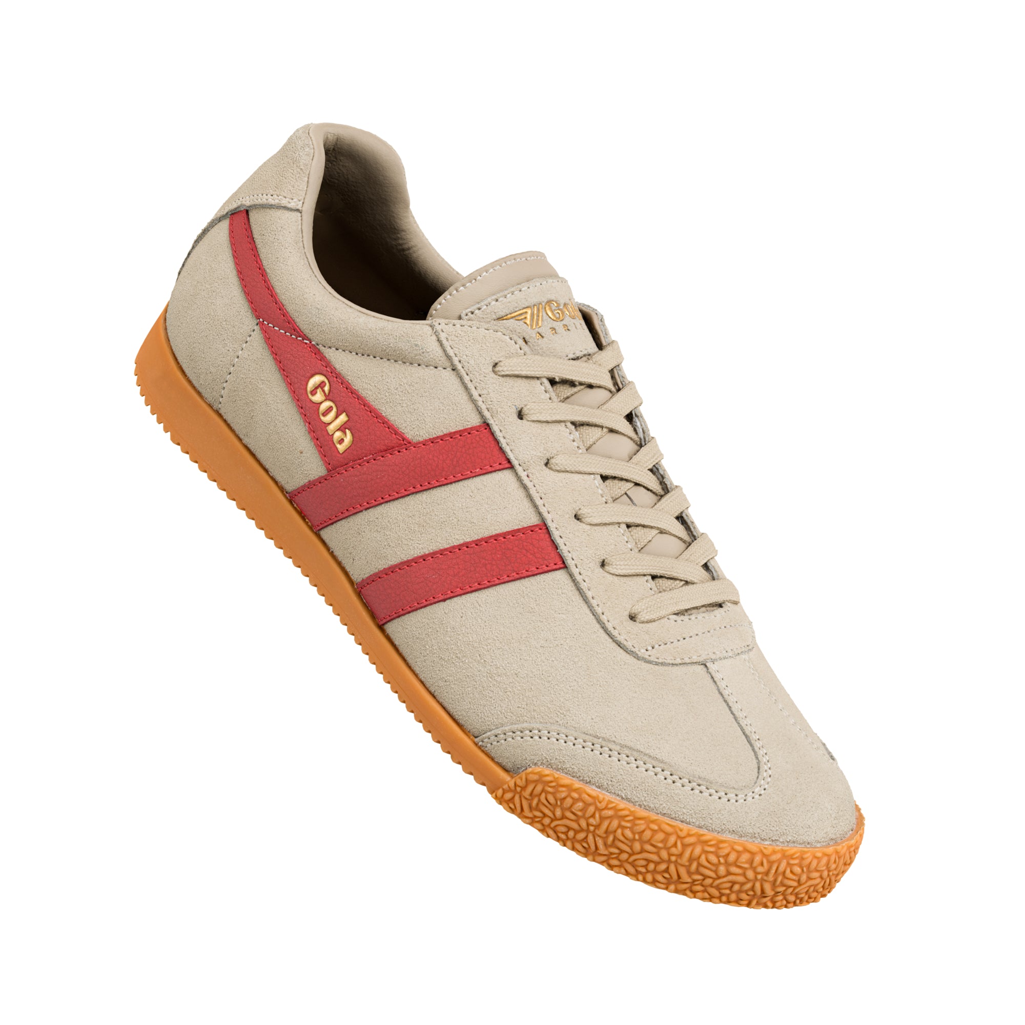 gola-harrier-herren-wildleder-sneaker-beige-mit-tiefrotem-wingflash-klassiker-vo image 5