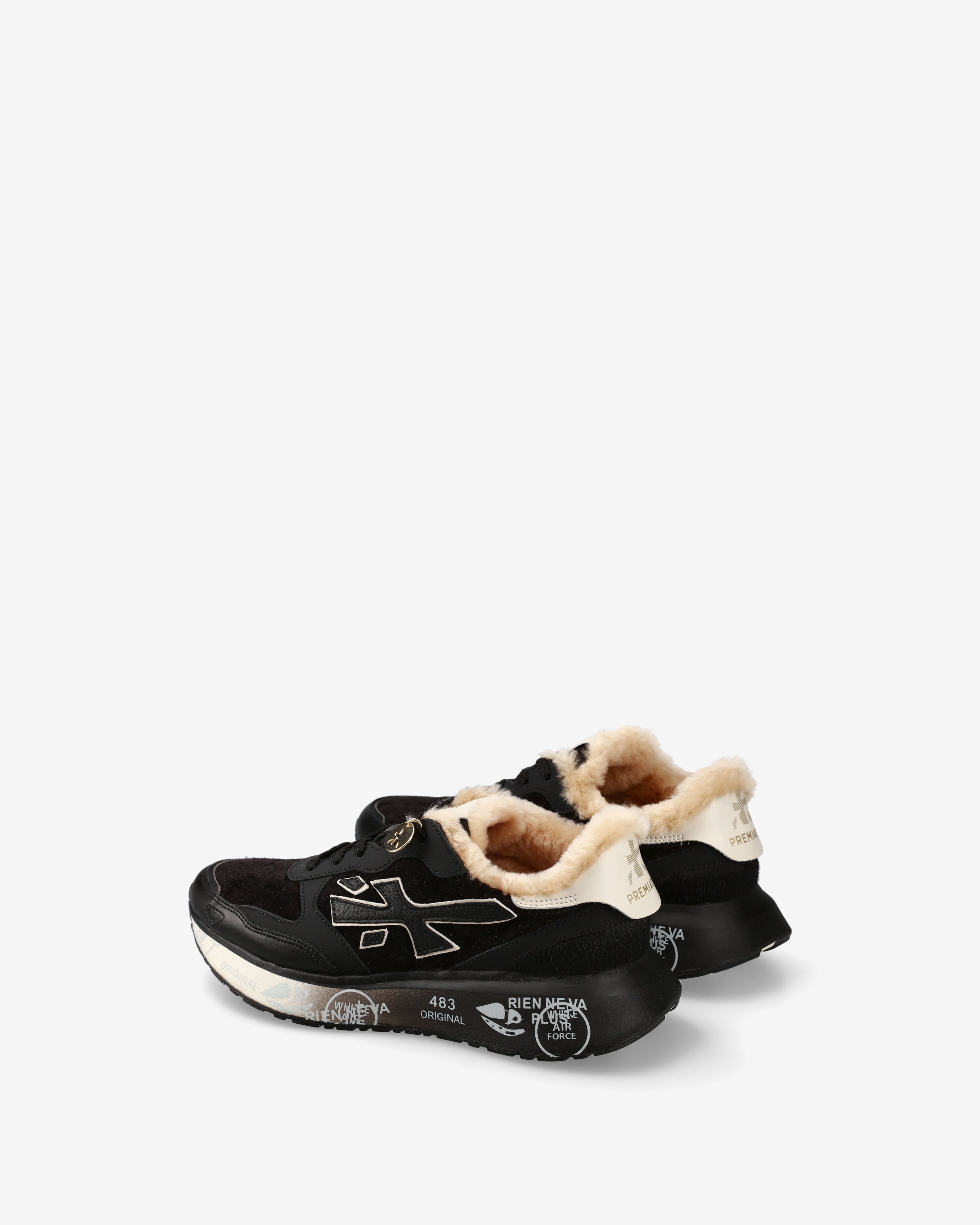 premiata-lauryn-7803m-sneaker-schwarz-panna-shearling image 5