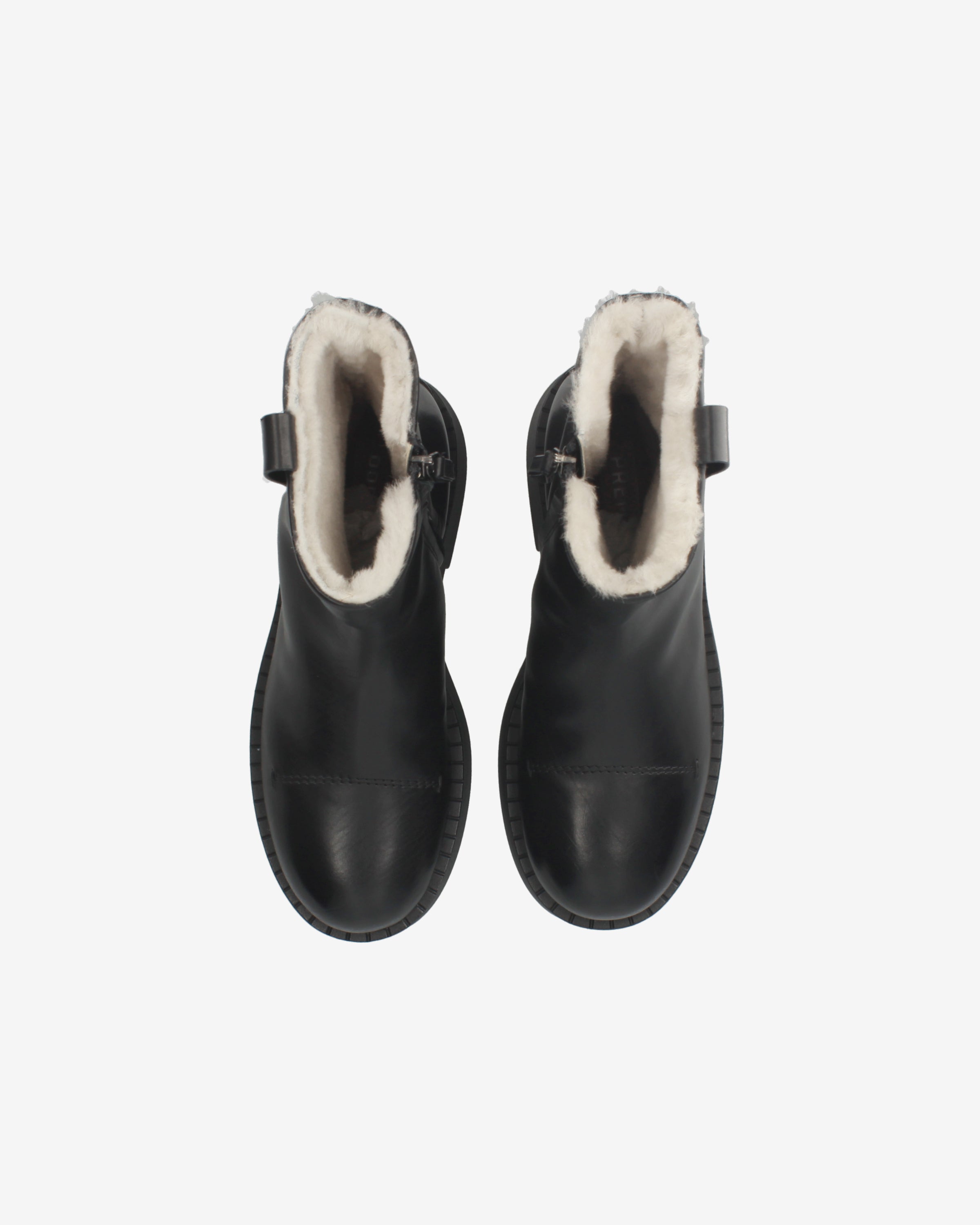 premiata-stivaletti-platform-stiefel-damen-schwarz-leder image 6