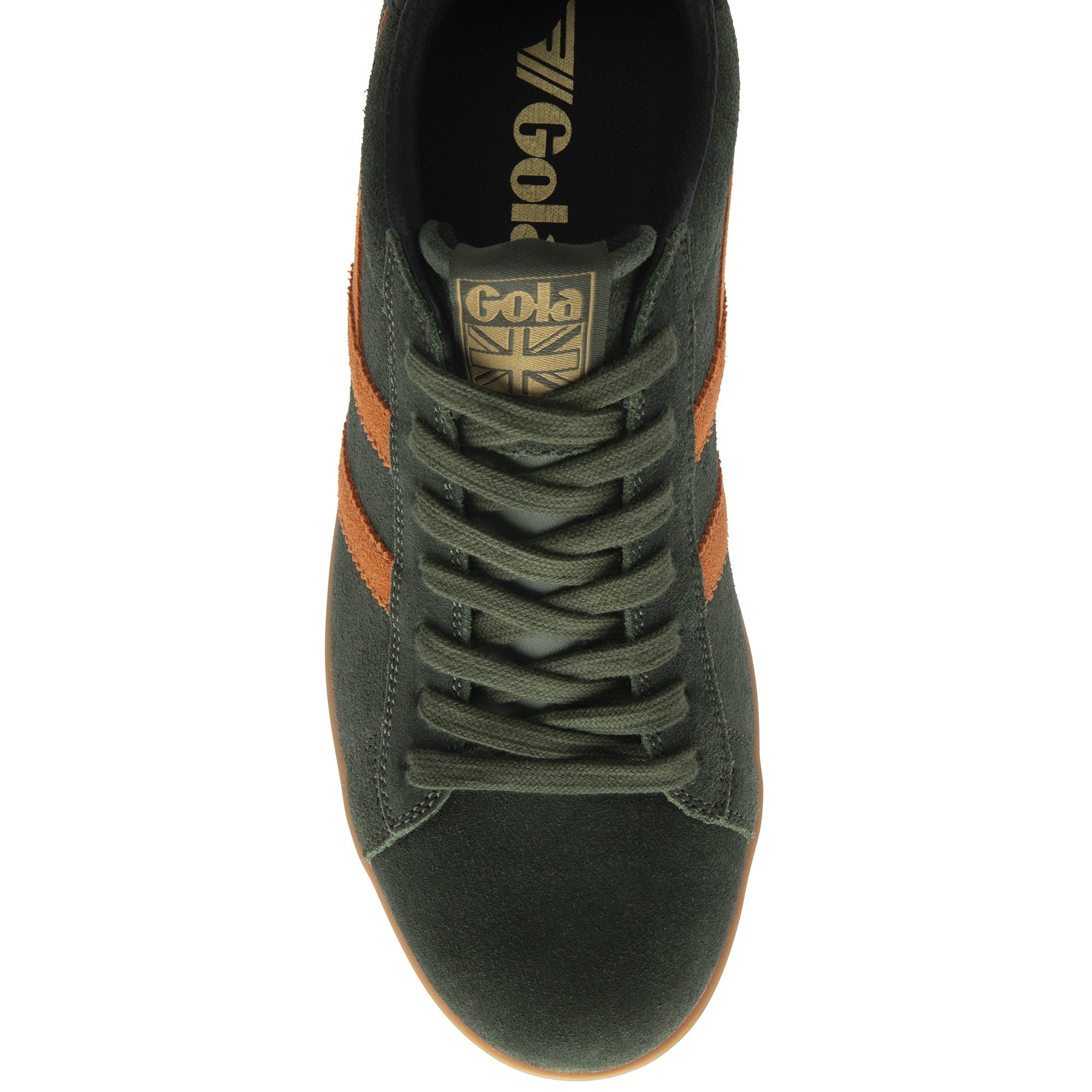 gola-equipe-ii-suede-herren-sneaker-dunkelkhaki-orange image 5