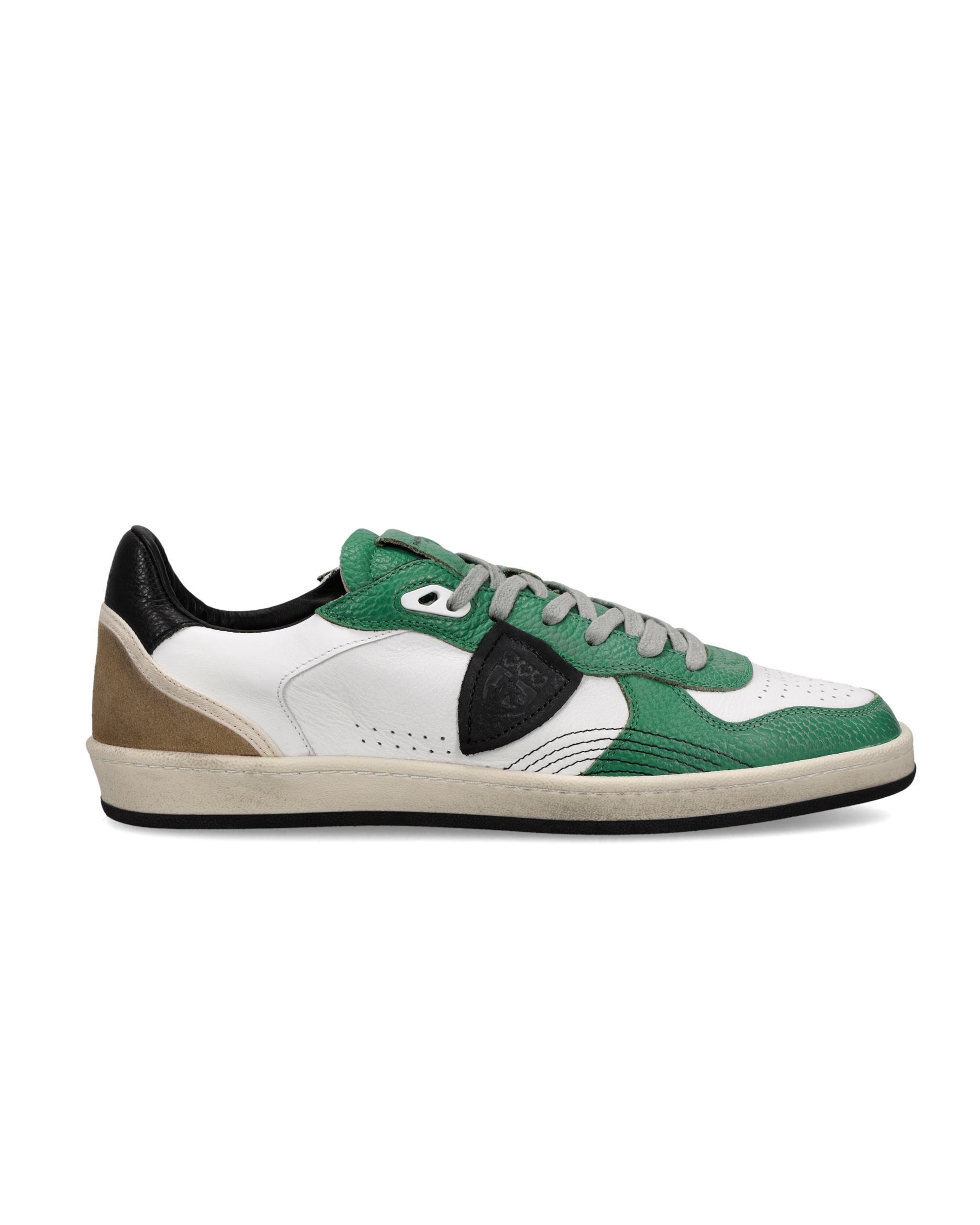 philippe-model-pgal-herren-sneaker-wei-flaschengr-n-schwarz image 1