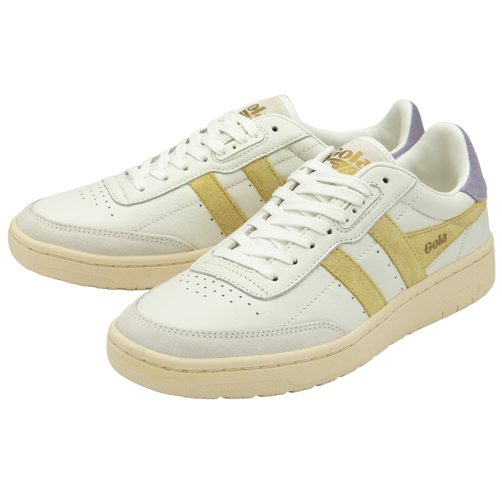 gola-falcon-damen-sneaker-wei-zitrone-lavendel-leder image 3