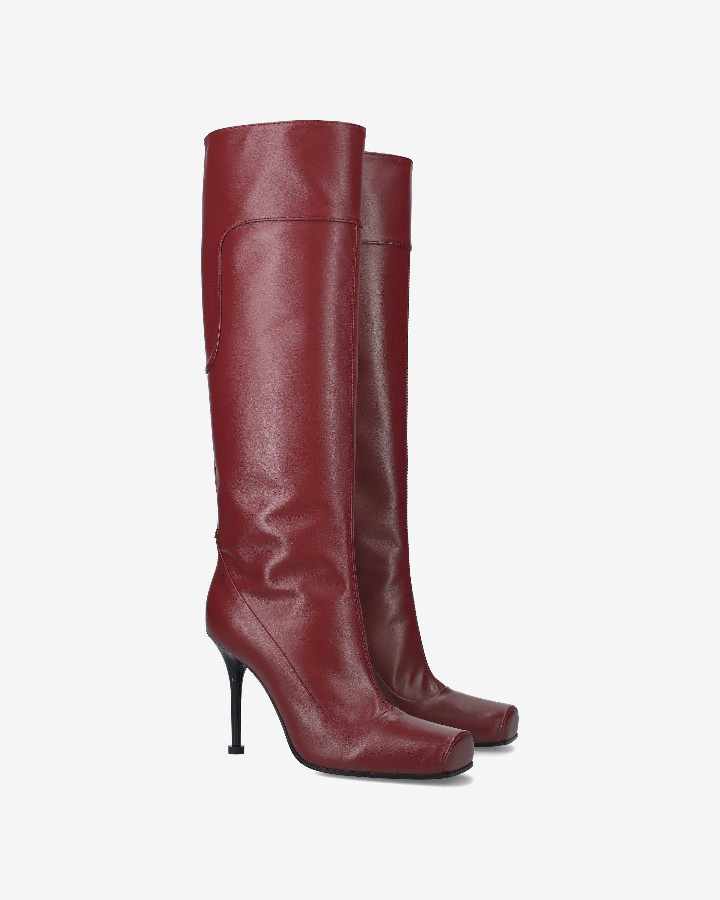 premiata-stiefel-damen-leder-wine-rot-10cm-absatz image 2
