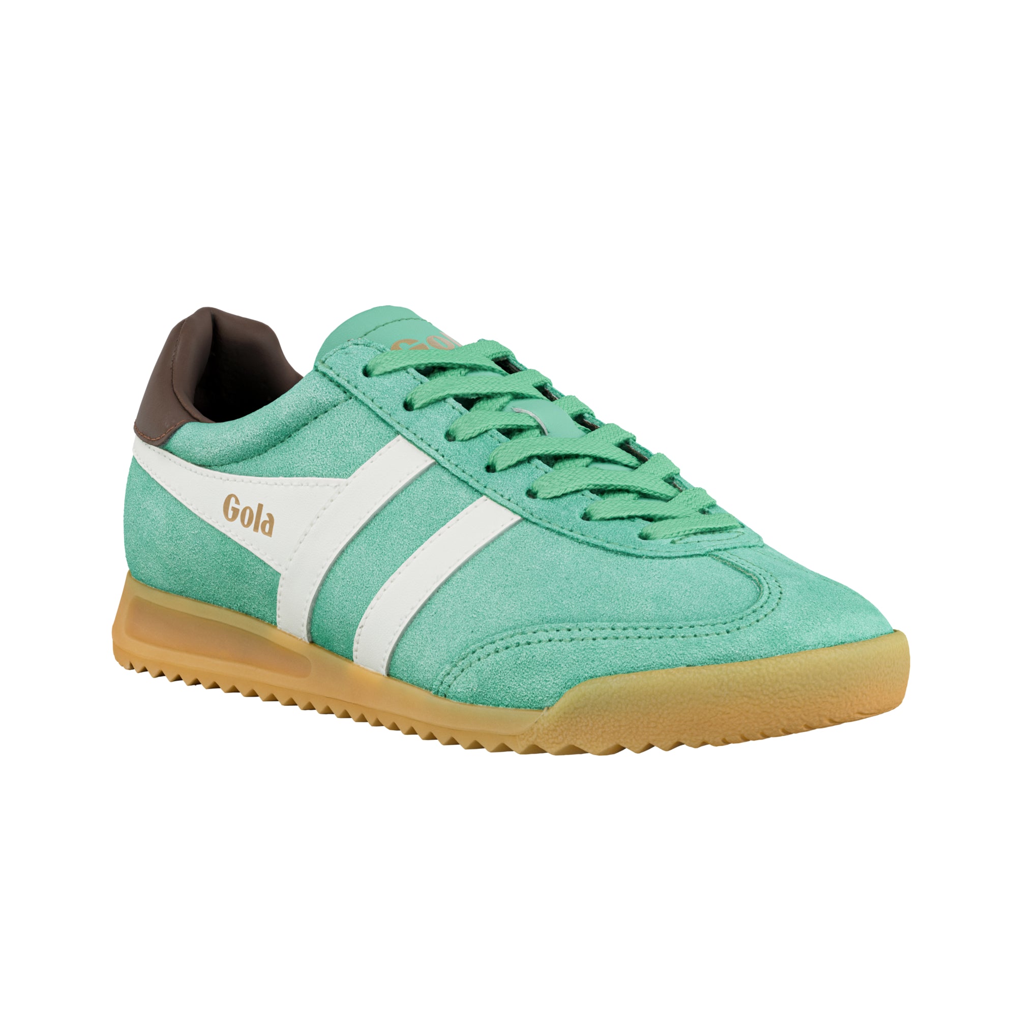 gola-torpedo-damen-sneaker-jade-cremewei-dunkelbraun image 2