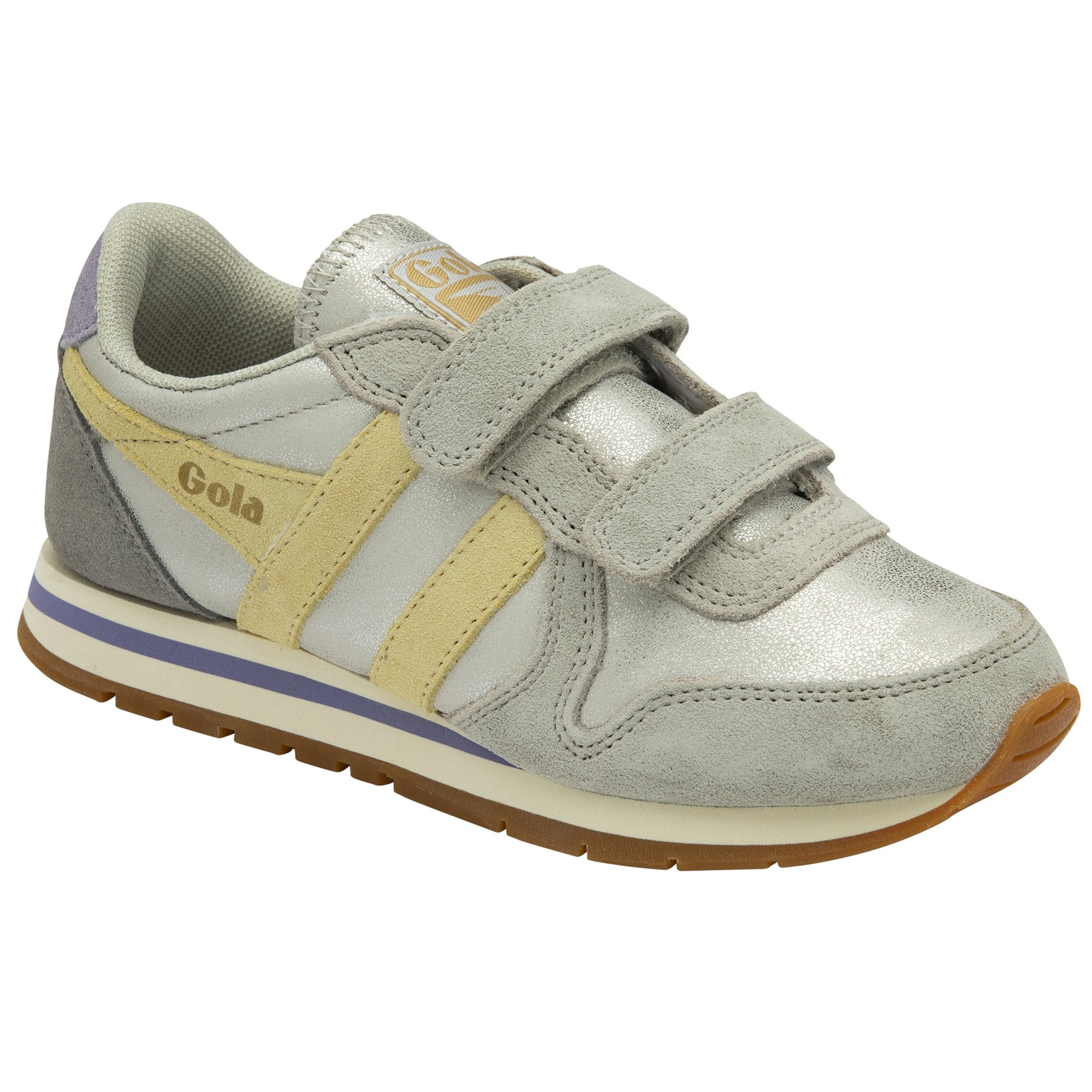 gola-daytona-blaze-strap-sneaker-f-r-kinder-m-dchen-silber-zitrone-lavendel image 2