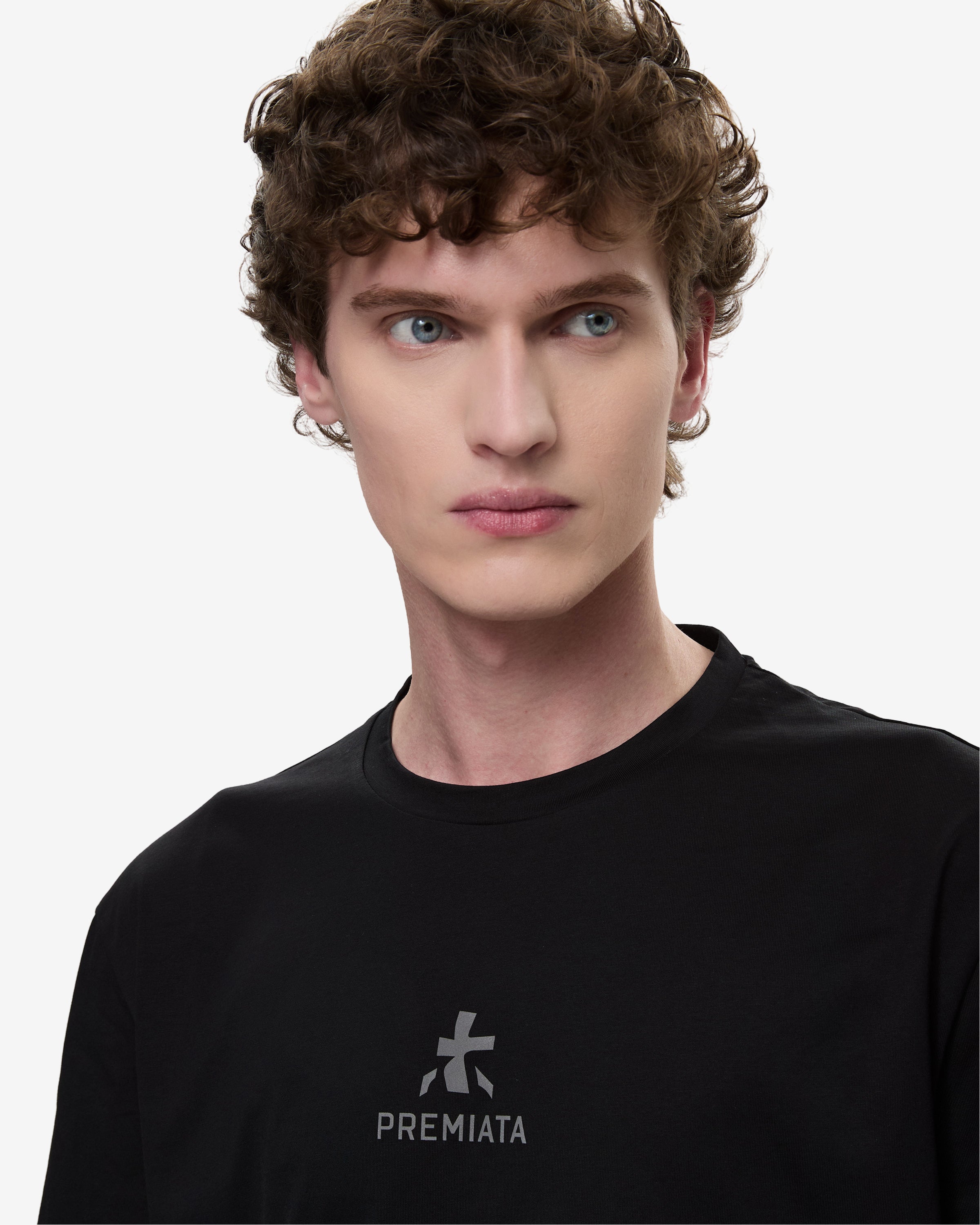 premiata-t-shirt-jersey-schwarz-mit-logo-herren-regular-fit image 6
