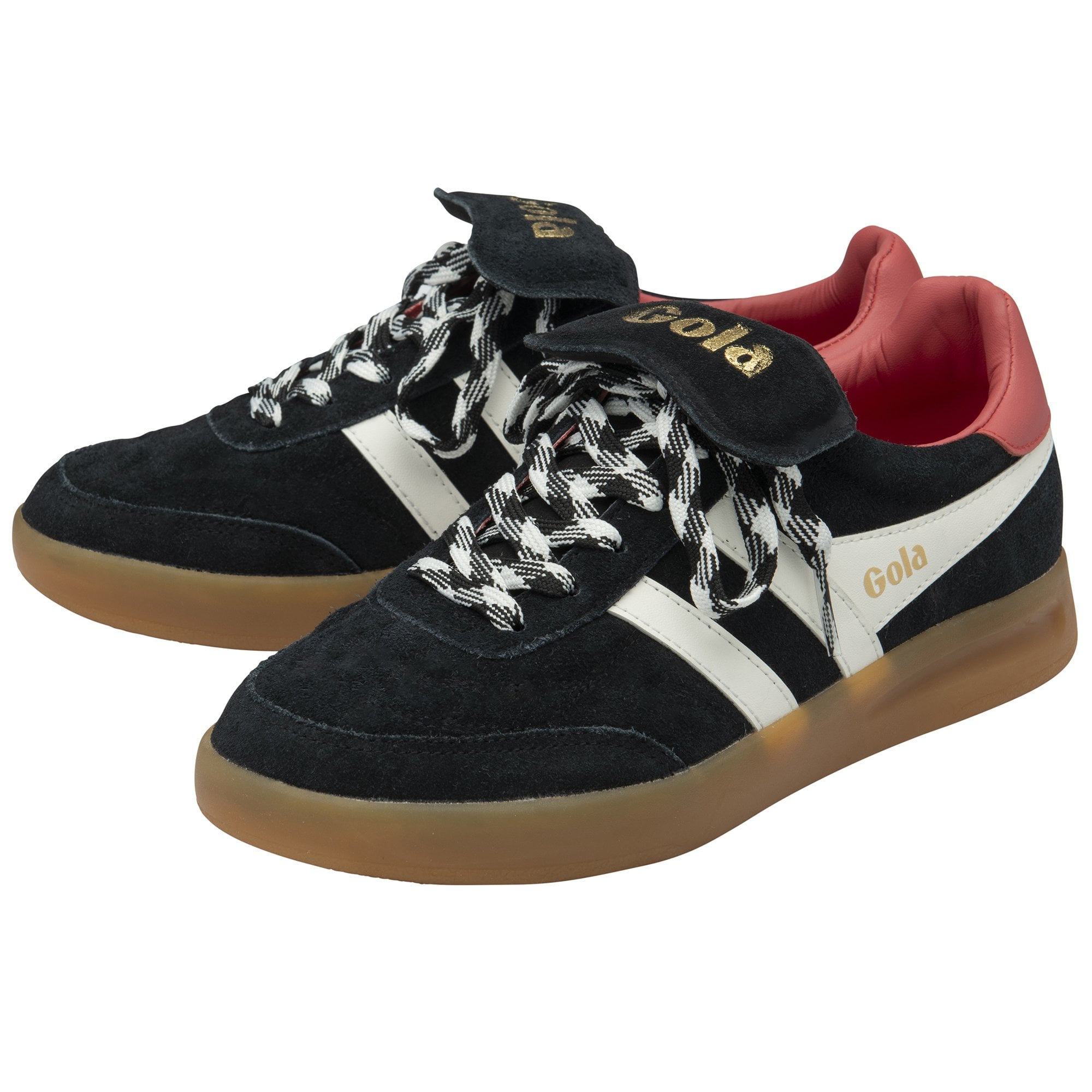 gola-stadia-86-damen-sneaker-schwarz-wildleder-vintage-fu-ball image 3
