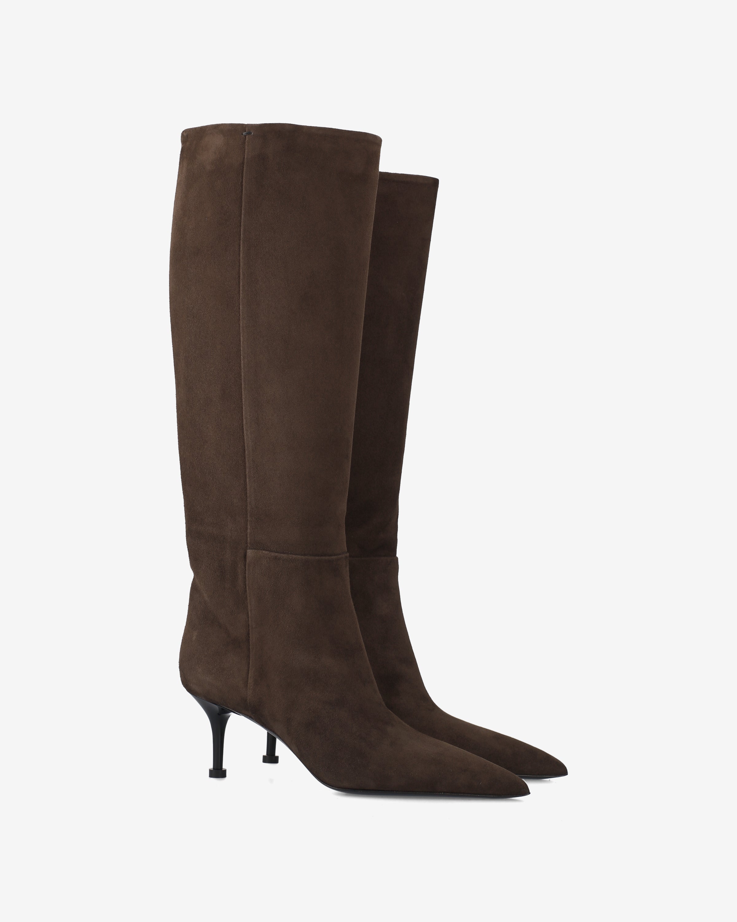 premiata-stiefel-damen-aus-suede-testa-di-moro-40-cm-absatz-6-5-cm image 2