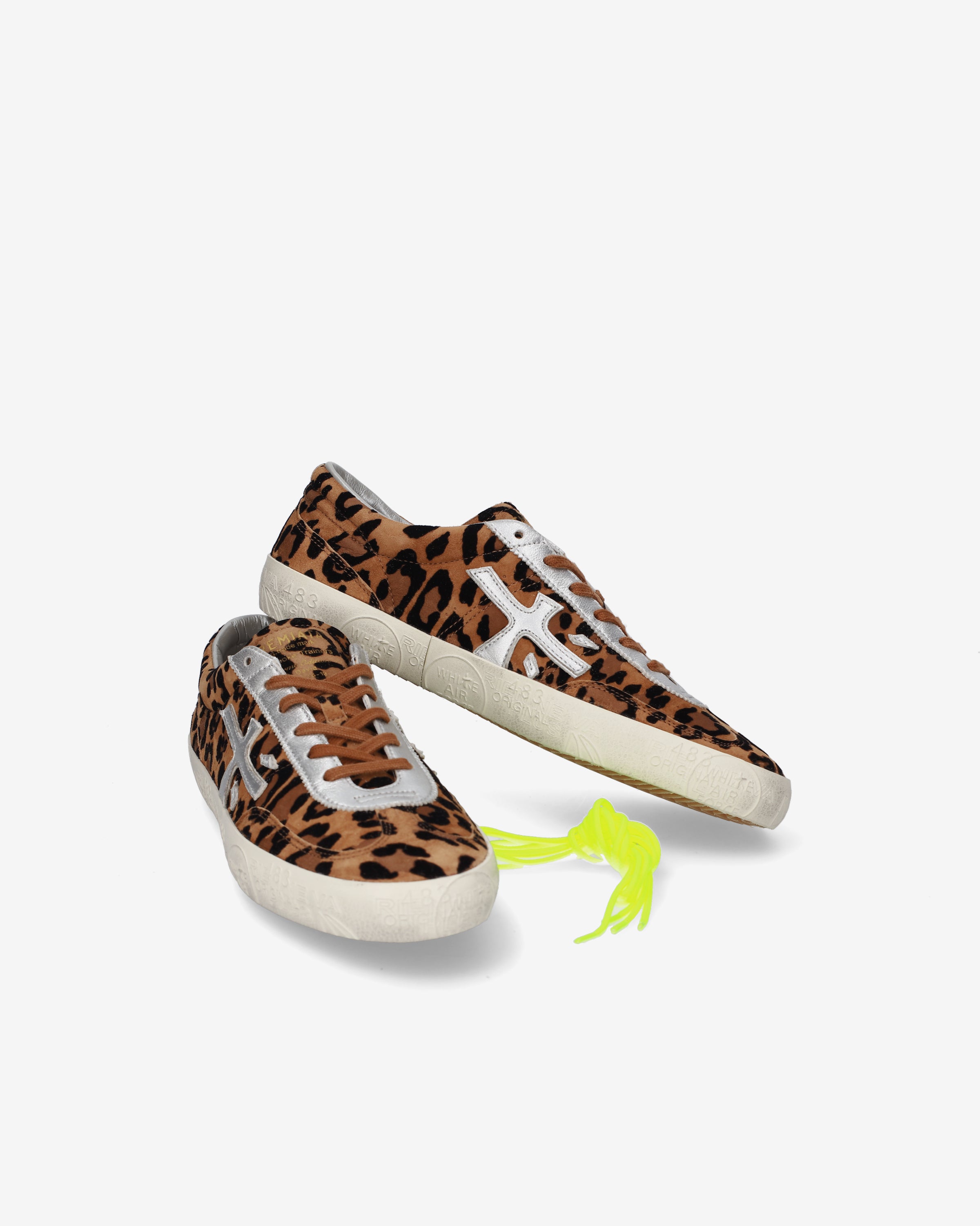 premiata-davidd-8604-damen-sneaker-suede-animal-print-beige-schwarz image 6