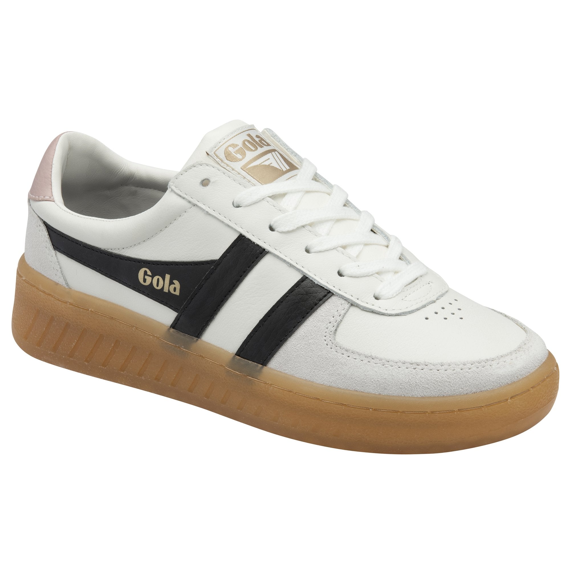 gola-grandslam-elite-damen-trainer-wei-schwarz-kreiderosa image 2