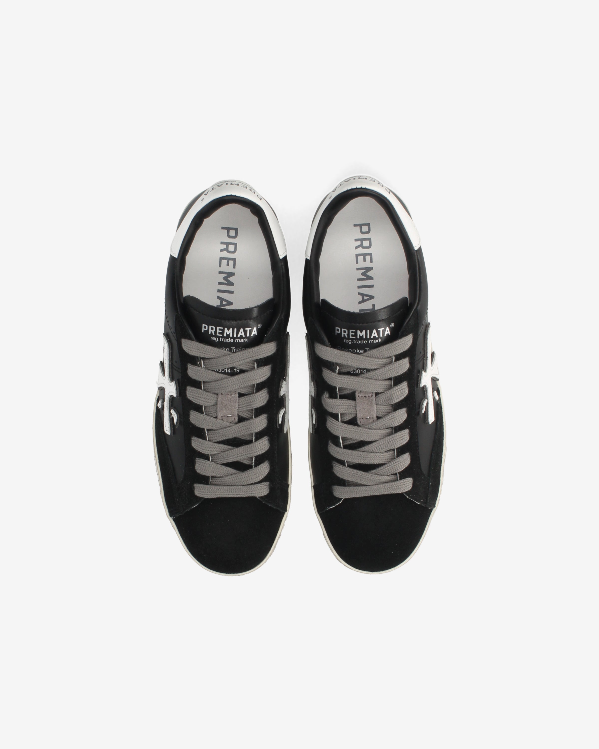 premiata-steven-5439-sneaker-suede-leder-schwarz-wei image 6