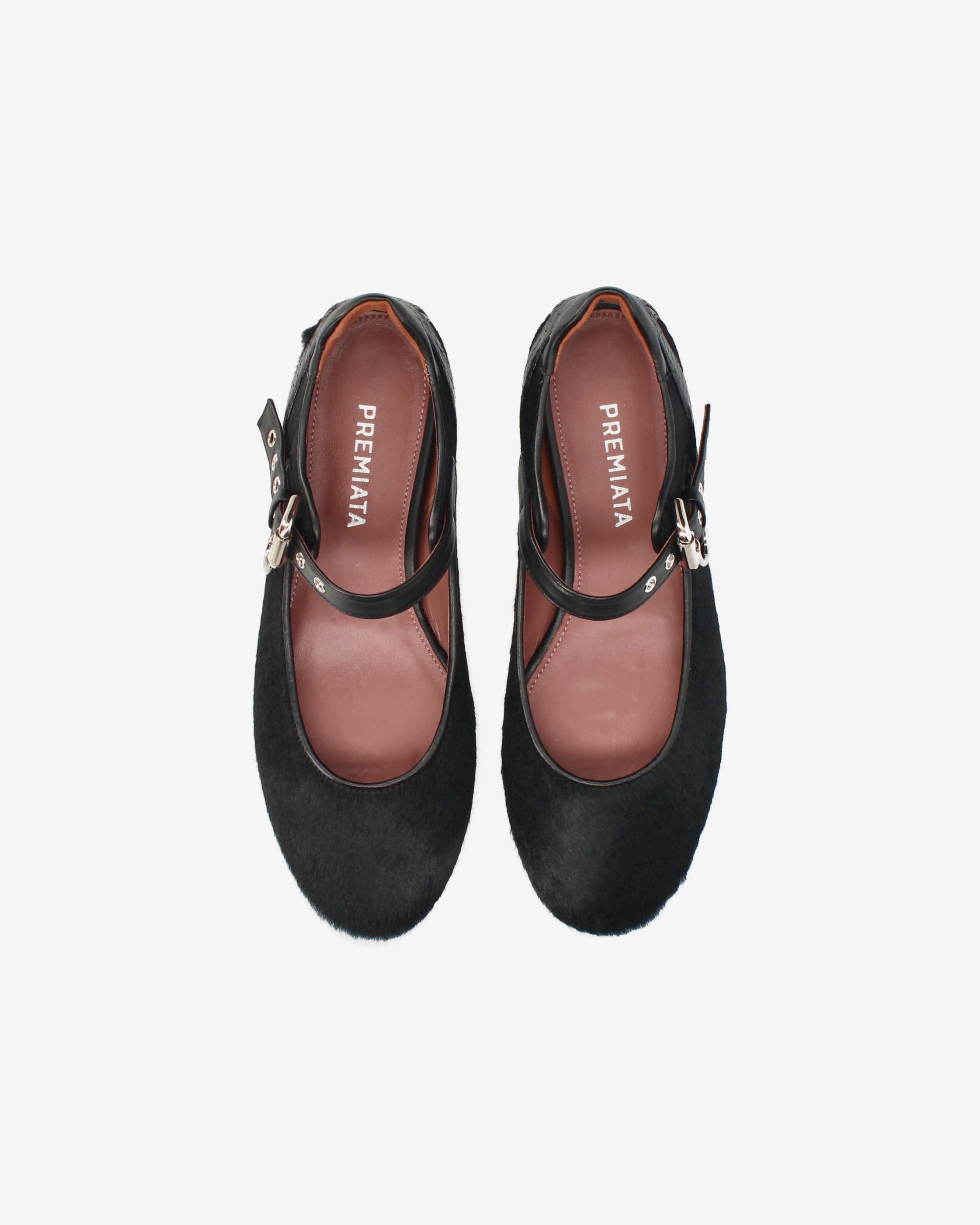 premiata-mary-jane-ballerina-damen-schwarz-cavallino-elaphe-schnalle image 6
