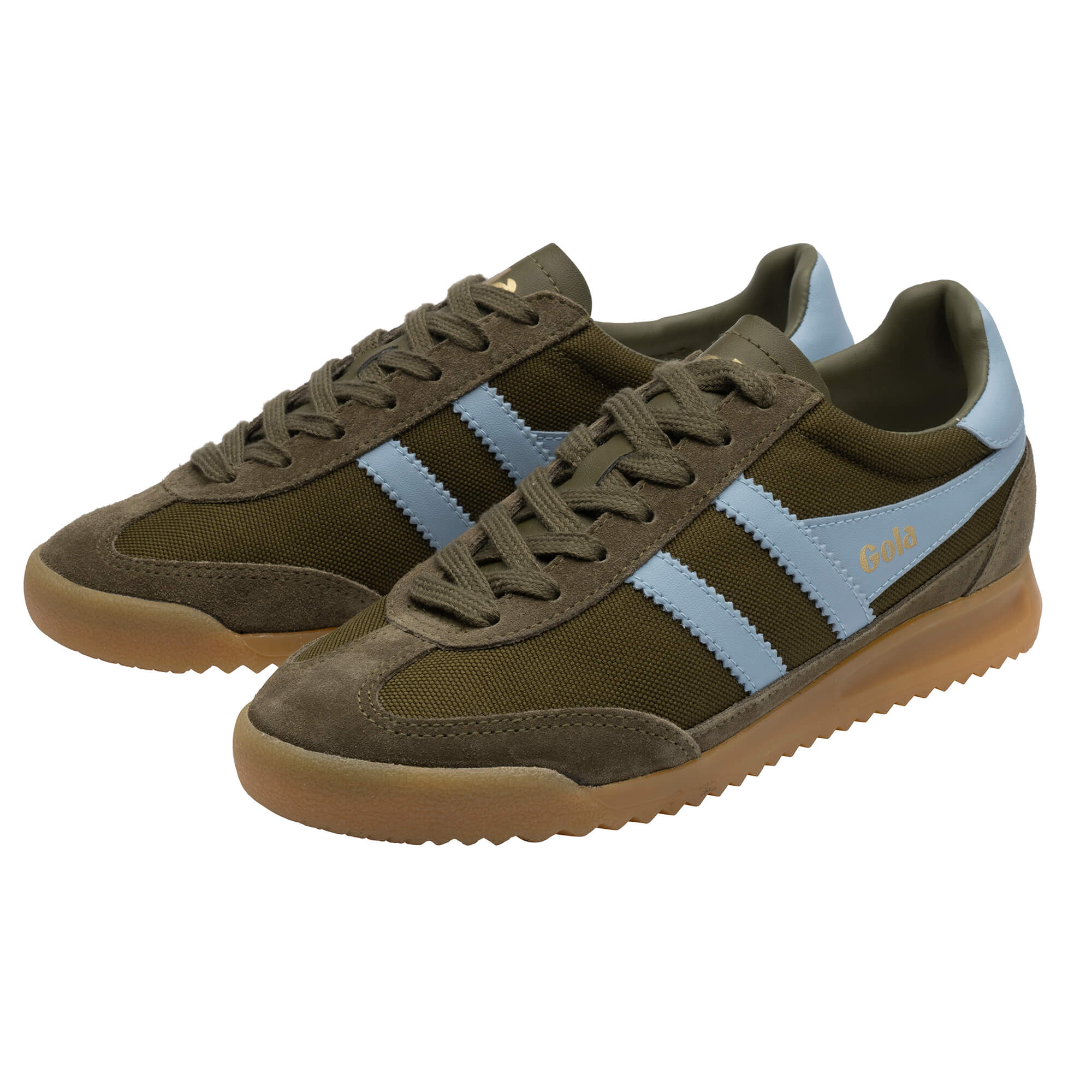 gola-tornado-damen-sneaker-khaki-nylon-wildleder-hellblau image 3