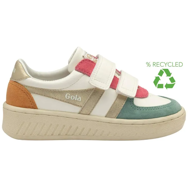 gola-grandslam-quadrant-strap-kinder-sneaker-off-white-green-mist image 1