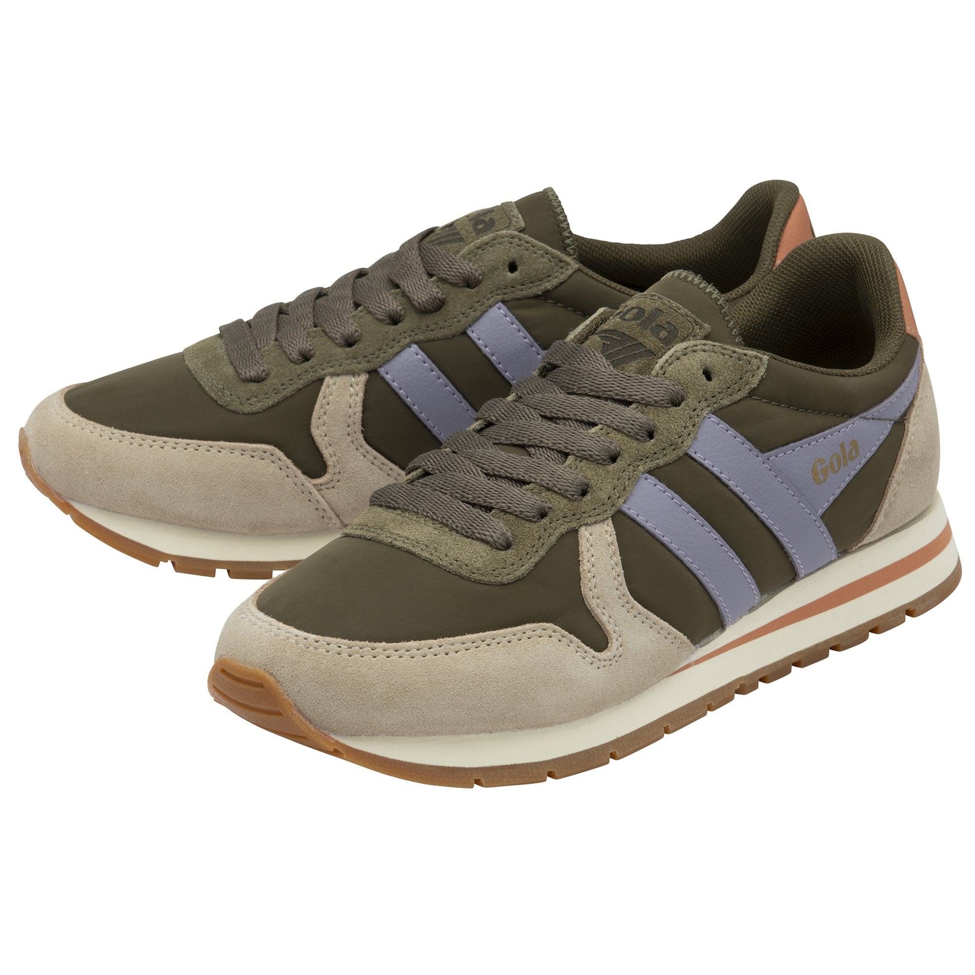 gola-daytona-chute-sneaker-f-r-damen-khaki-beige-lavendel-90er image 3
