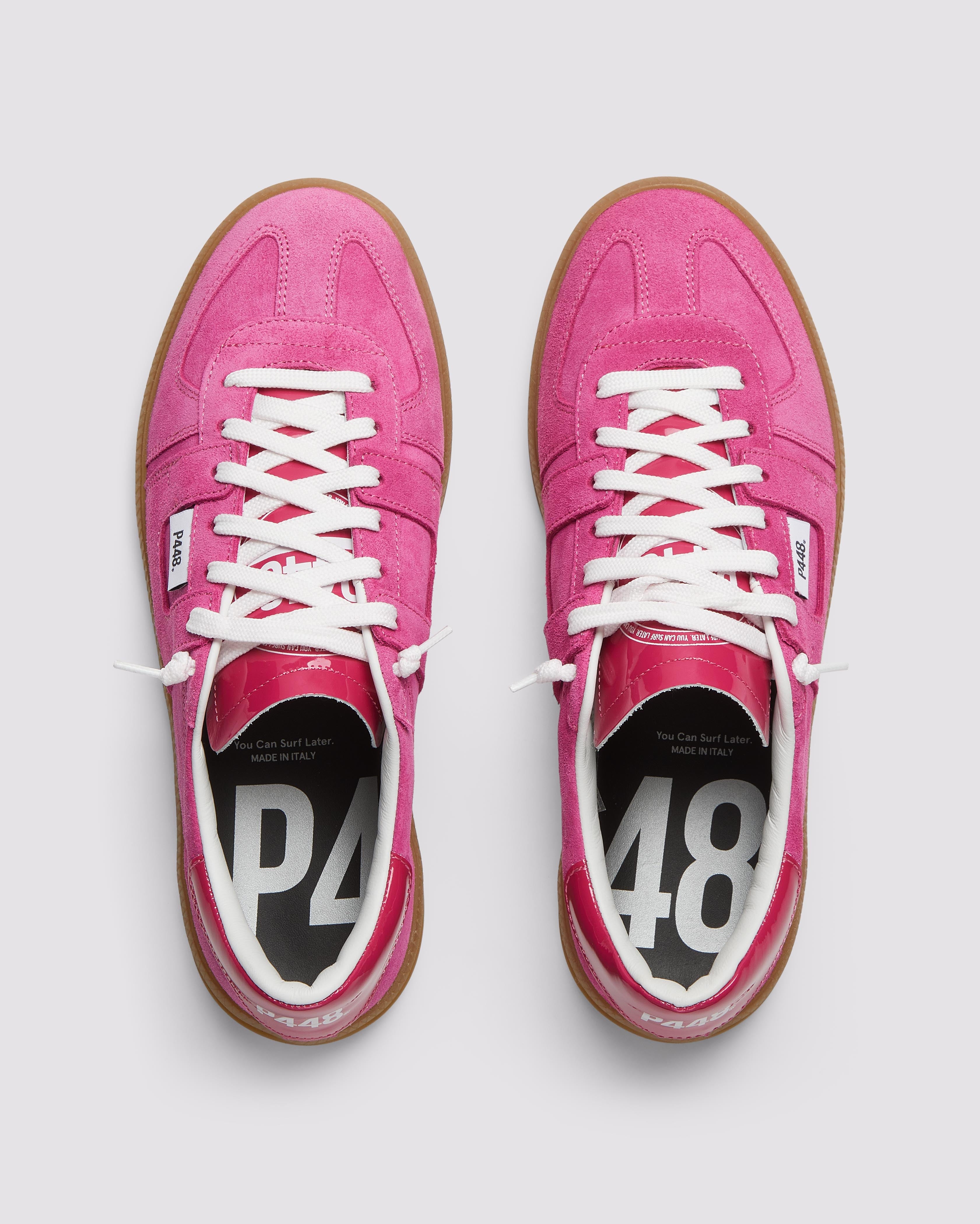 p448-monza-patent-punch-damen-low-top-sneaker-pink image 2