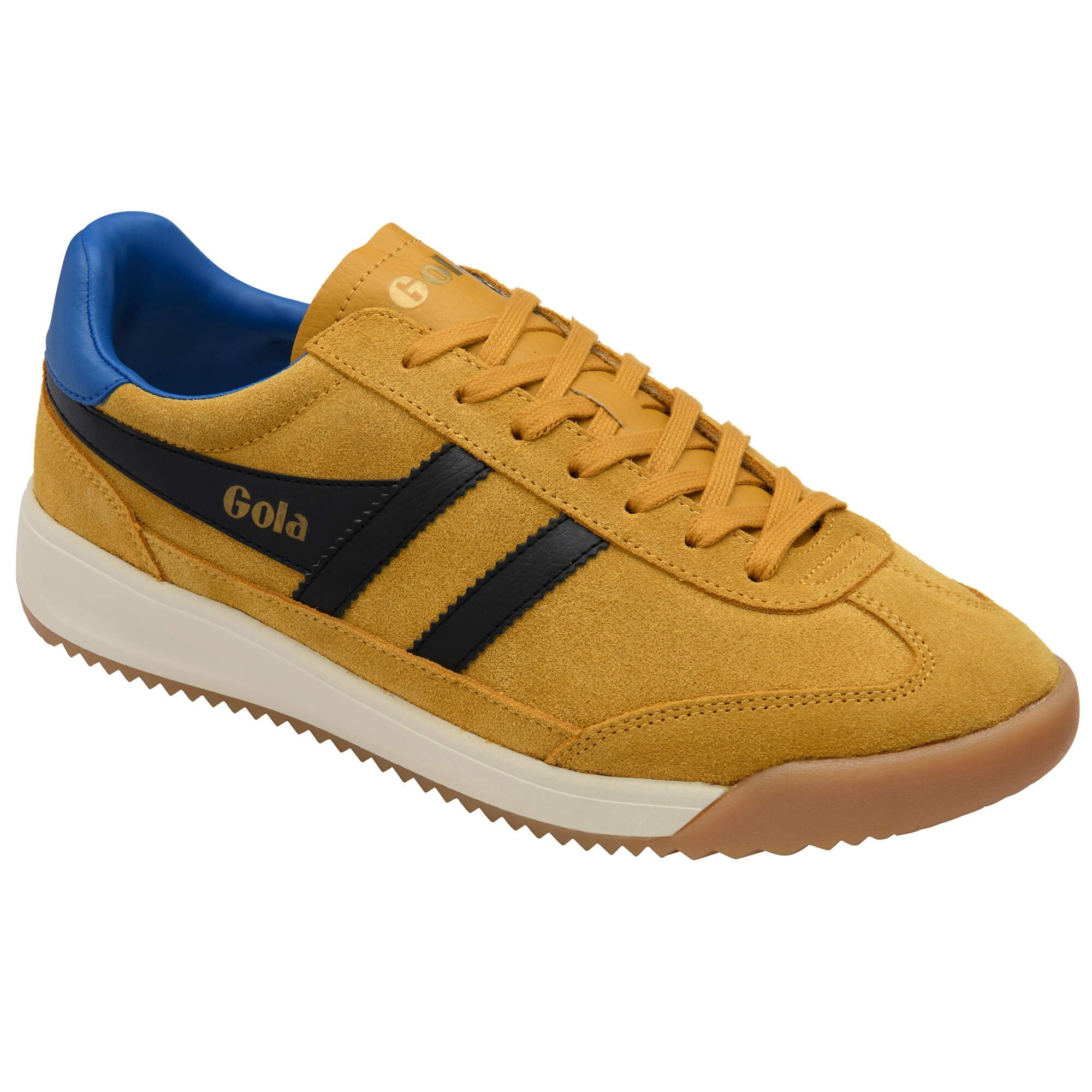 gola-tornado-88-herren-sneaker-wildleder-gelb-schwarz image 2