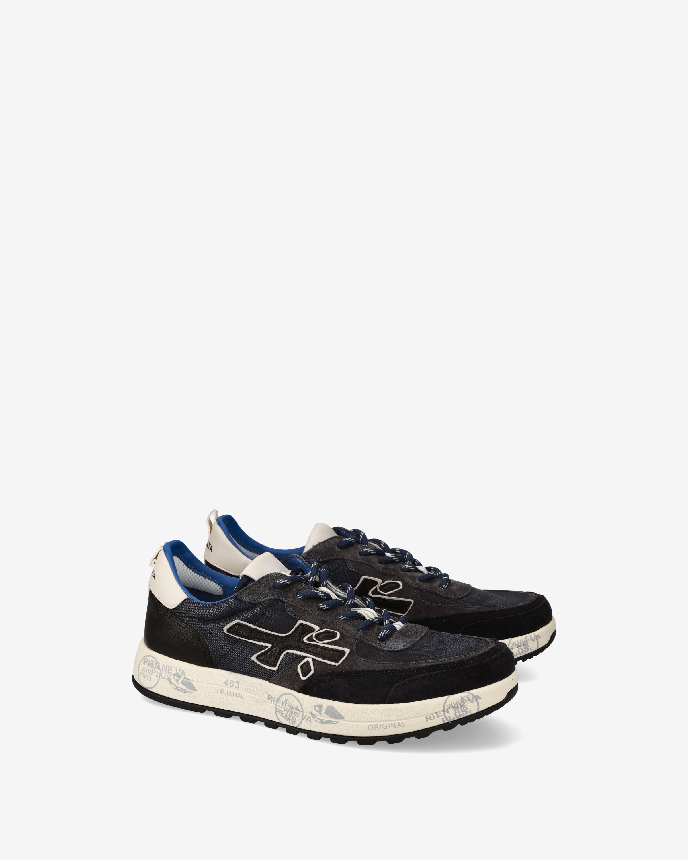 premiata-nous-7726-herren-sneaker-navy-suede-leder image 2